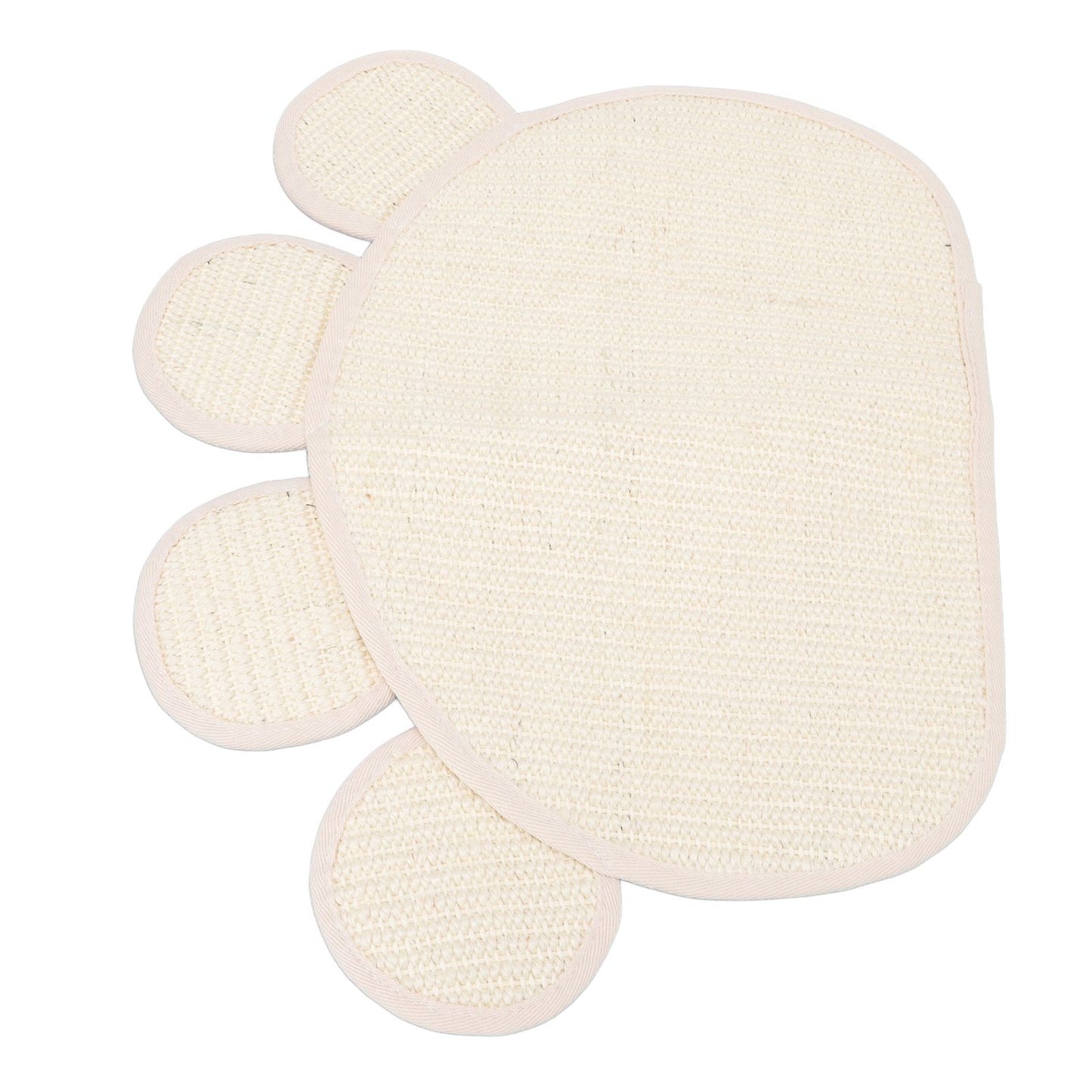 Sisal Cat Scratcher Mat Cute Shape Grinding Claw Protecting Furniture Cat Floor Scratching Pad for Cats Kittens
