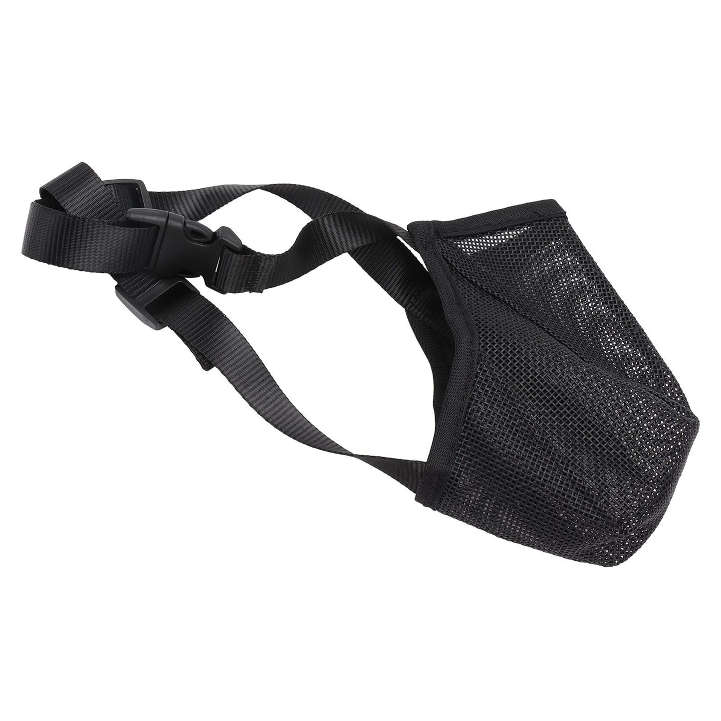 Dog Muzzle Soft Mesh Poisoned Bait Protection Pet Mouth Cover with Adjustable Straps for Small Medium Large Dogs 13x16cm / 5.1x6.3in