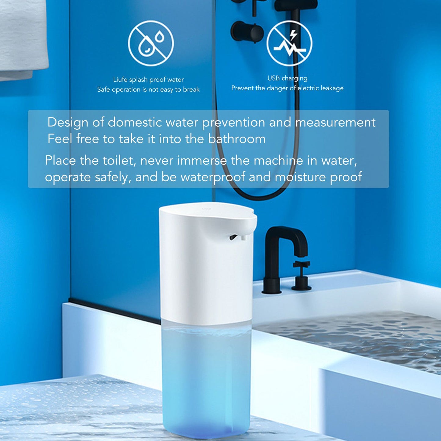 Automatic Foam Soap Dispenser Touchless Smart Liquid Soap Dispenser for Children Student Hotel