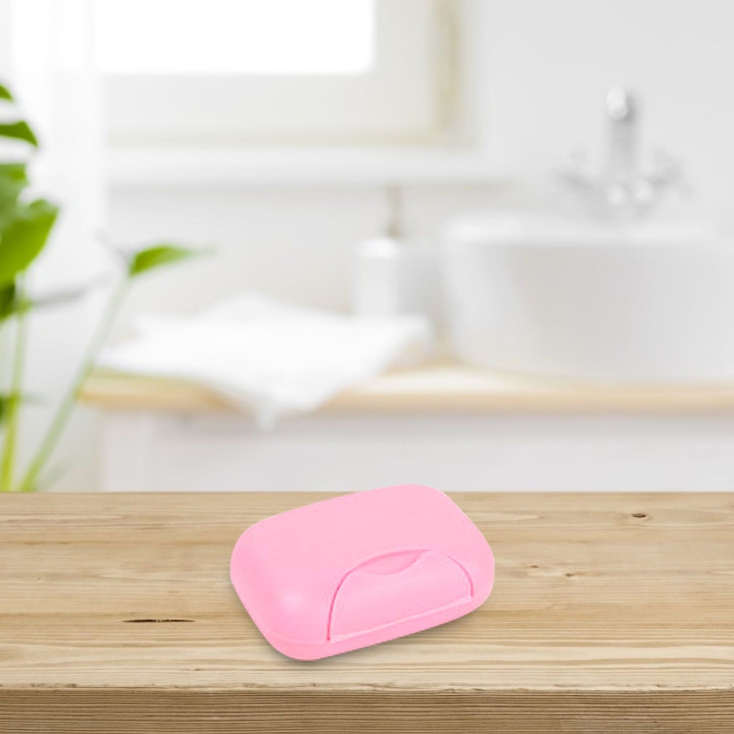 Travel Soap Container Waterproof Portable Bar Soap Case Holder Leakproof Soap Box for Home Hotel Pink
