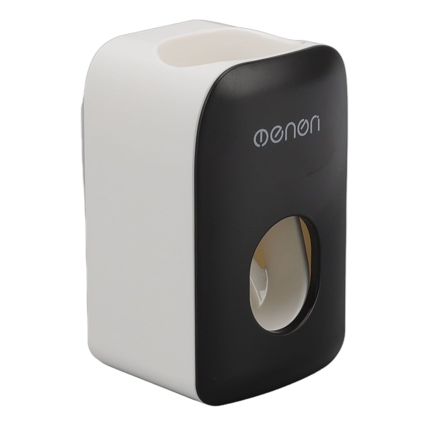 Automatic Toothpaste Dispenser Wall Mounted Adhesive Toothpaste Squeezer Holder for Bathroom Black