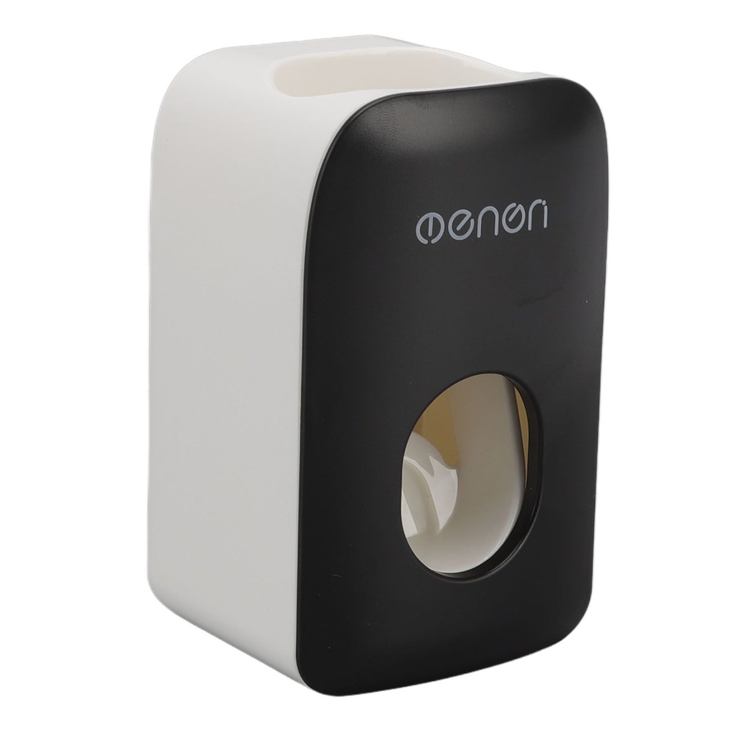 Automatic Toothpaste Dispenser Wall Mounted Adhesive Toothpaste Squeezer Holder for Bathroom Black