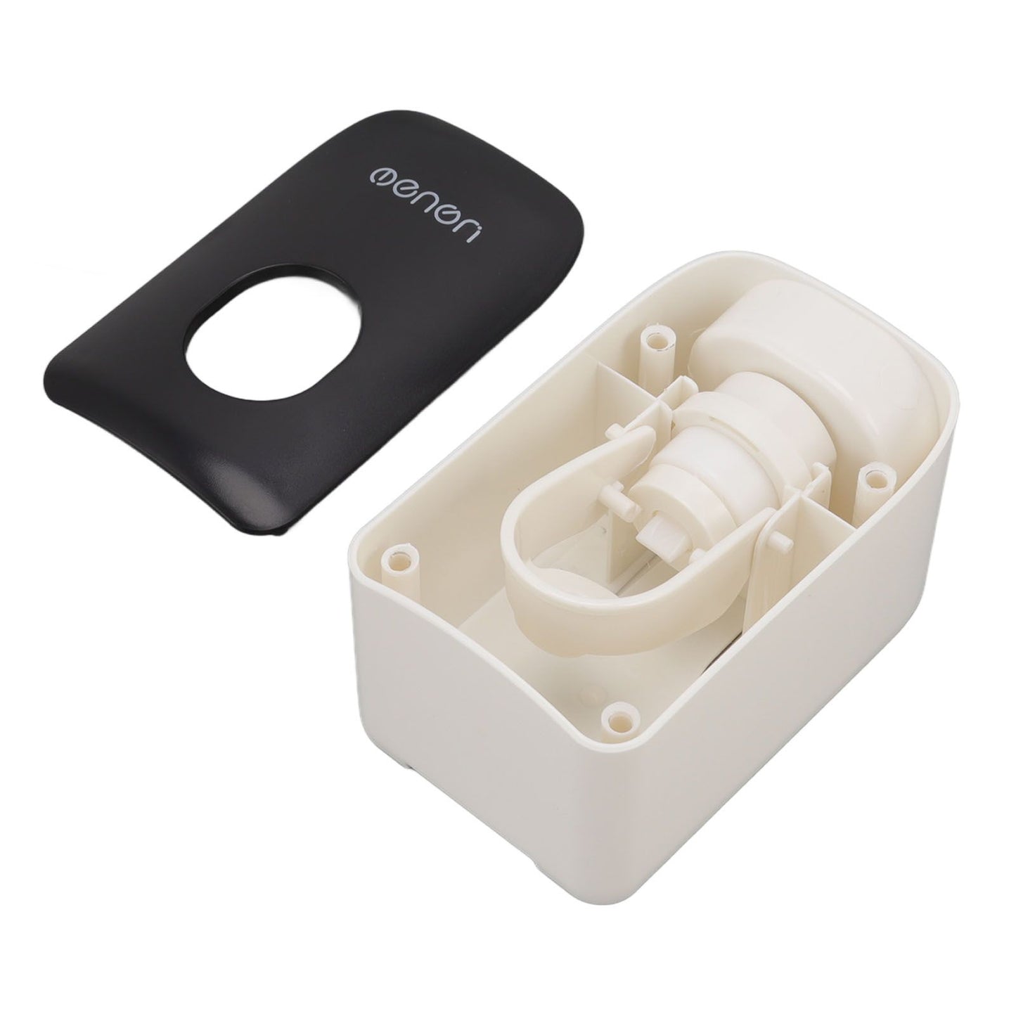 Automatic Toothpaste Dispenser Wall Mounted Adhesive Toothpaste Squeezer Holder for Bathroom Black