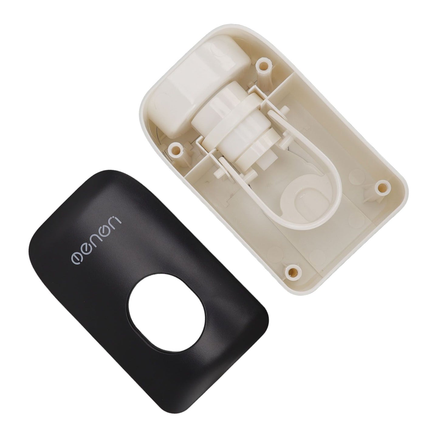 Automatic Toothpaste Dispenser Wall Mounted Adhesive Toothpaste Squeezer Holder for Bathroom Black