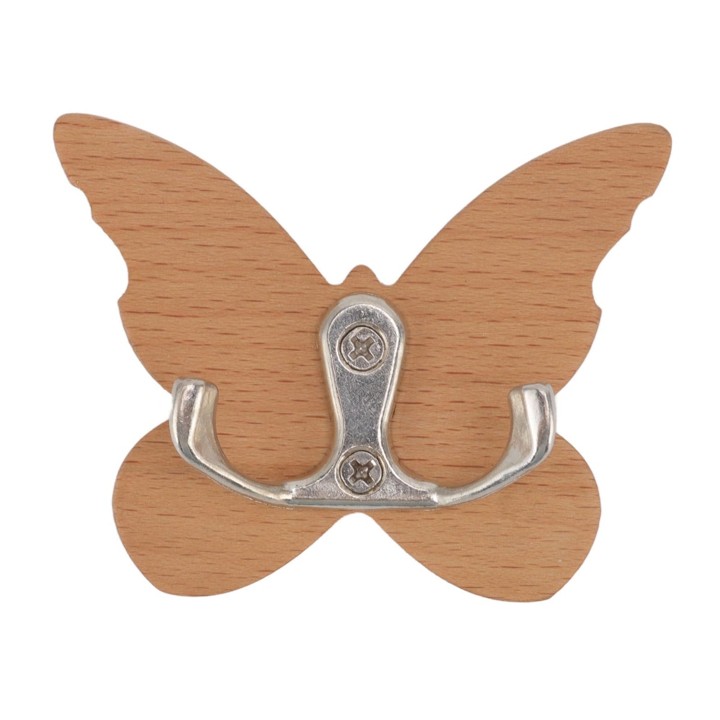 Wooden Butterfly Wall Hook Wood Wall Mounted Hanger for Coat Clothes Hat Towel