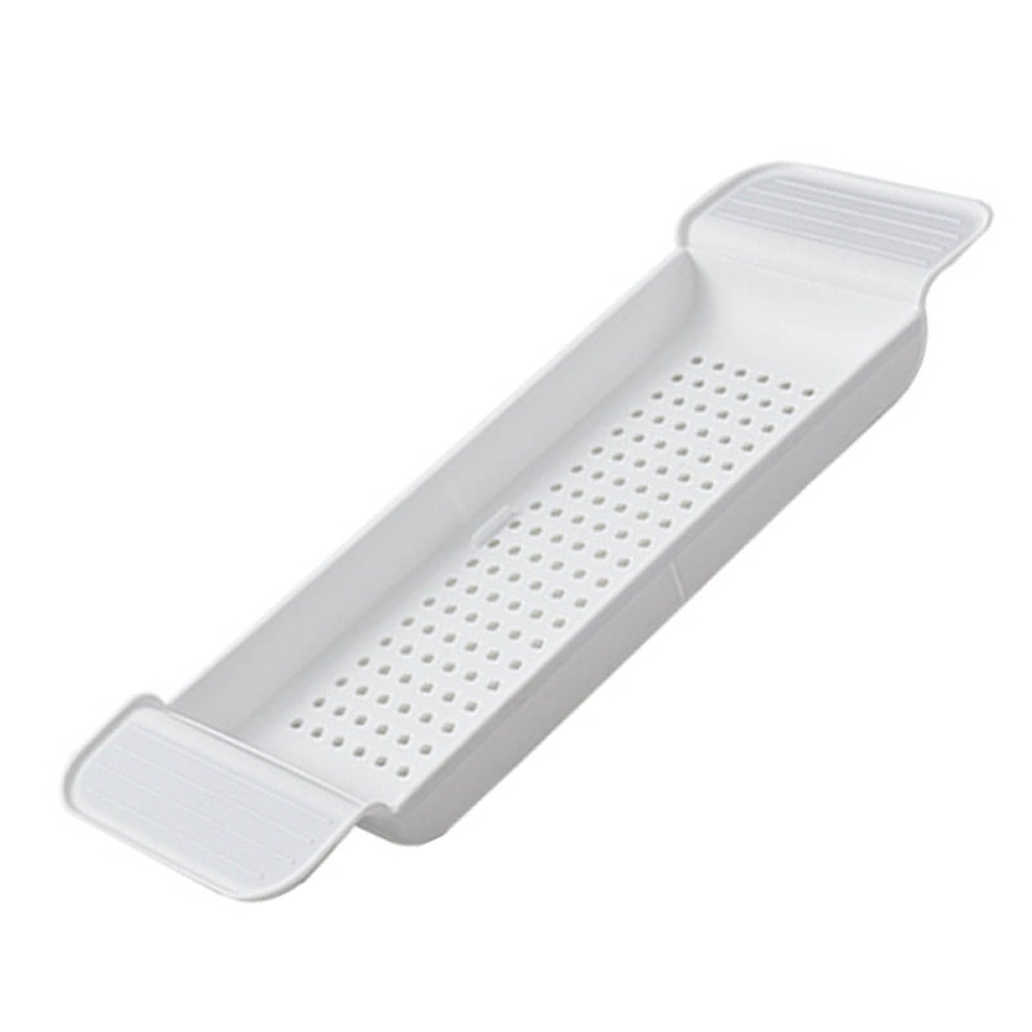 Bathtub Tray Stable Placement Expandable Plastic Material Draining Design Bath Caddy Tub Table for Bathroom White