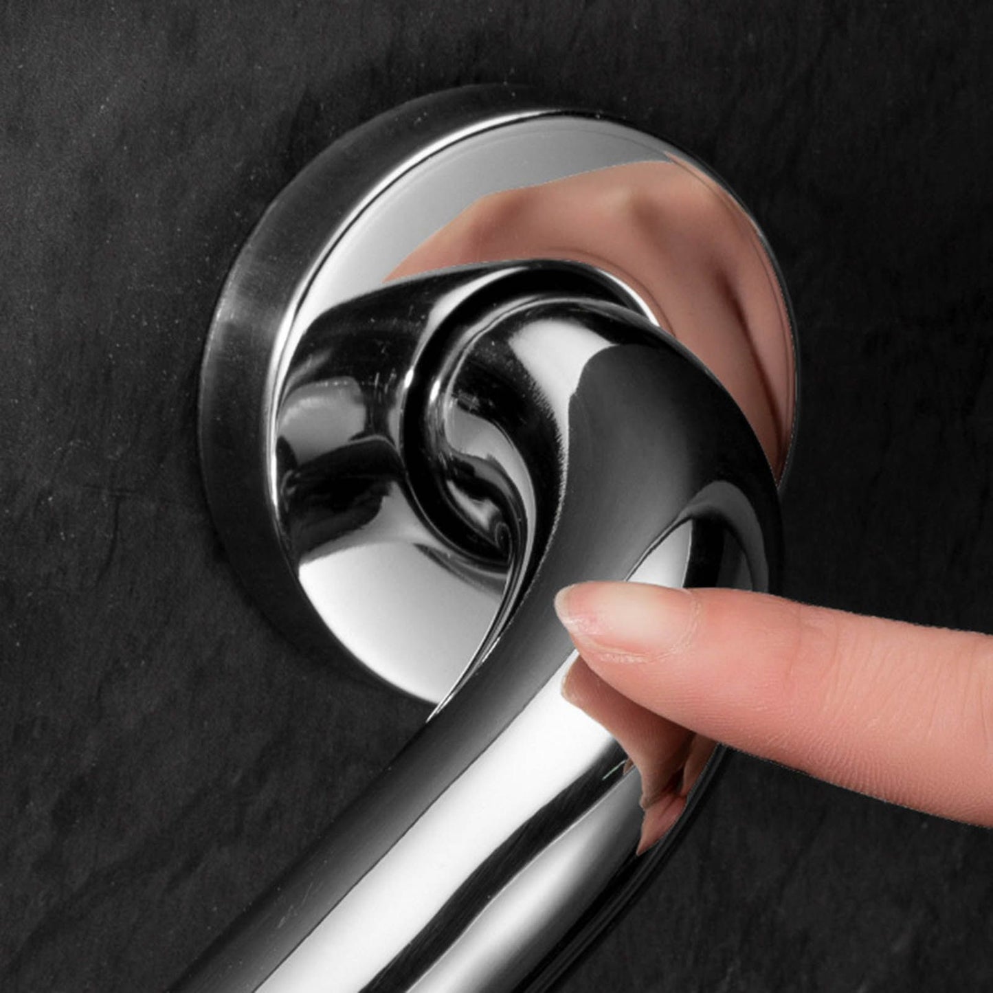 Stainless Steel Grab Bars Rust Resistance Shower Grab Bar with Skid Resistance Silicone for Bathroom Hospital