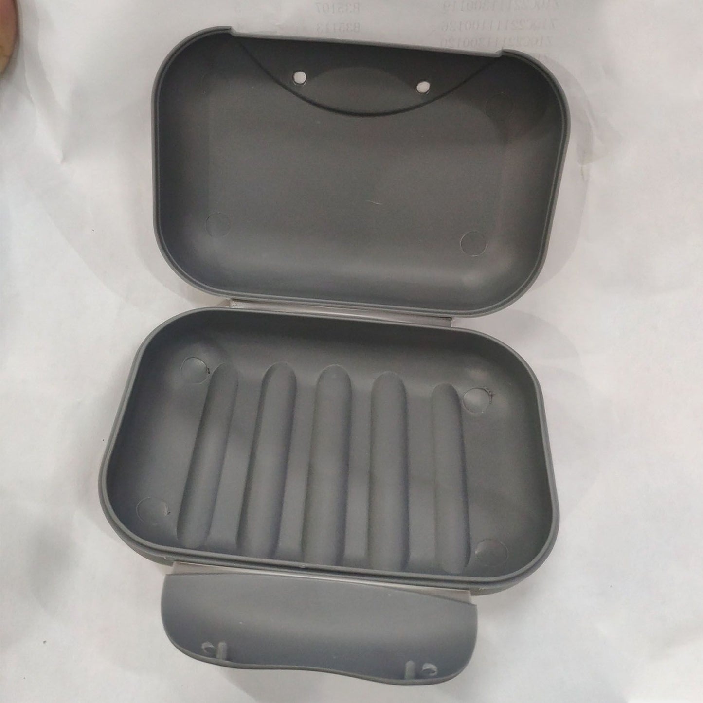 Soap Container Waterproof Washable Grey Portable Soap Case with Lock for Home Ourdoor Travelling