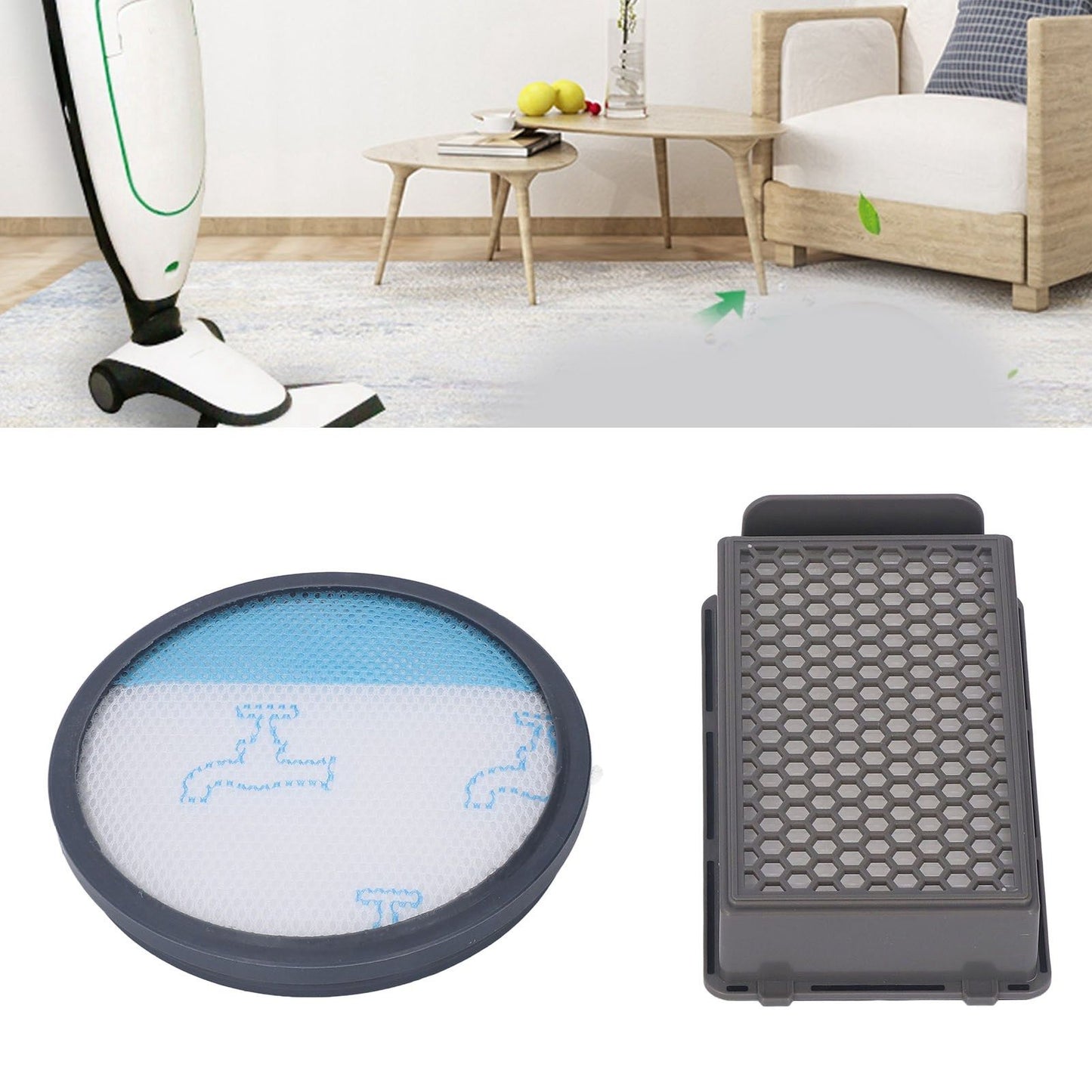 Round Filter Rectangular Filter for Rowenta RO3715 RO3759 RO3798 Vacuum Cleaner Accessories