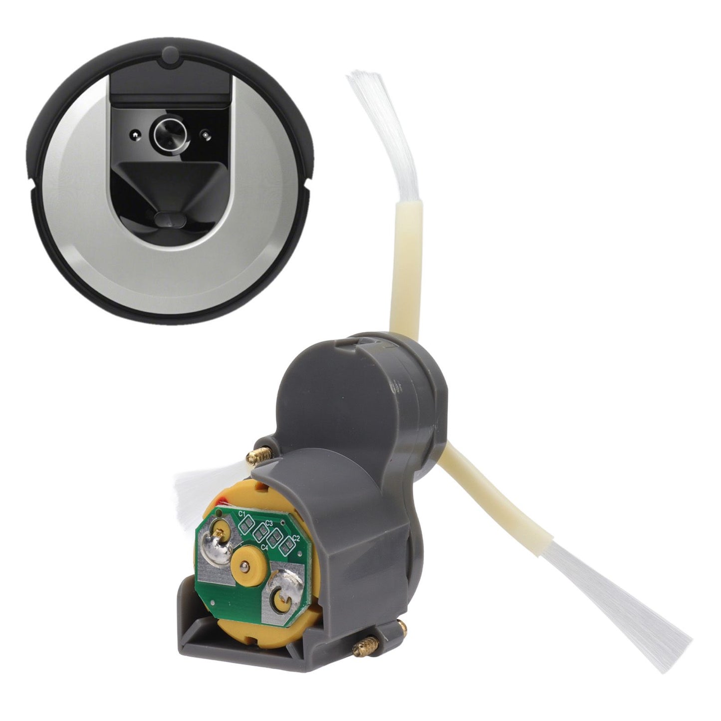 Sweeper Side Brush Motor ABS with Screwdriver Sweeper Replacement Parts for I7 Home Cleaning