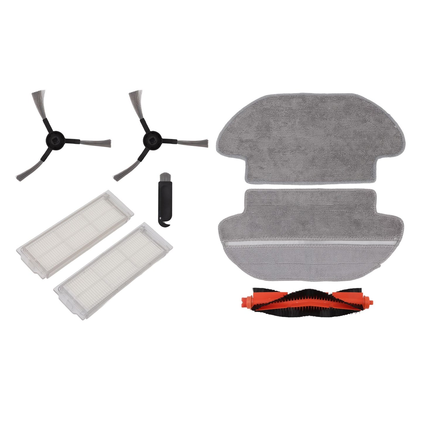 Vacuum Cleaner Main Roller Brush Kit with Side Brush Mop Cloth Filter for Conga 3290 3490 3690 for Proscenic M6 Pro