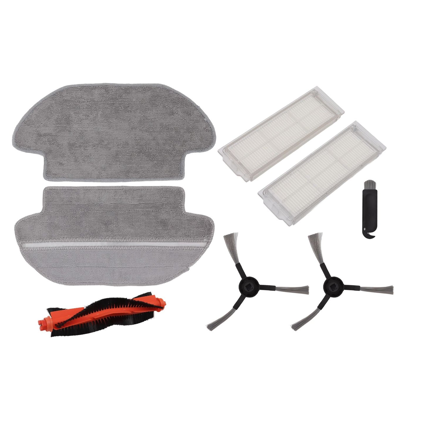Vacuum Cleaner Main Roller Brush Kit with Side Brush Mop Cloth Filter for Conga 3290 3490 3690 for Proscenic M6 Pro