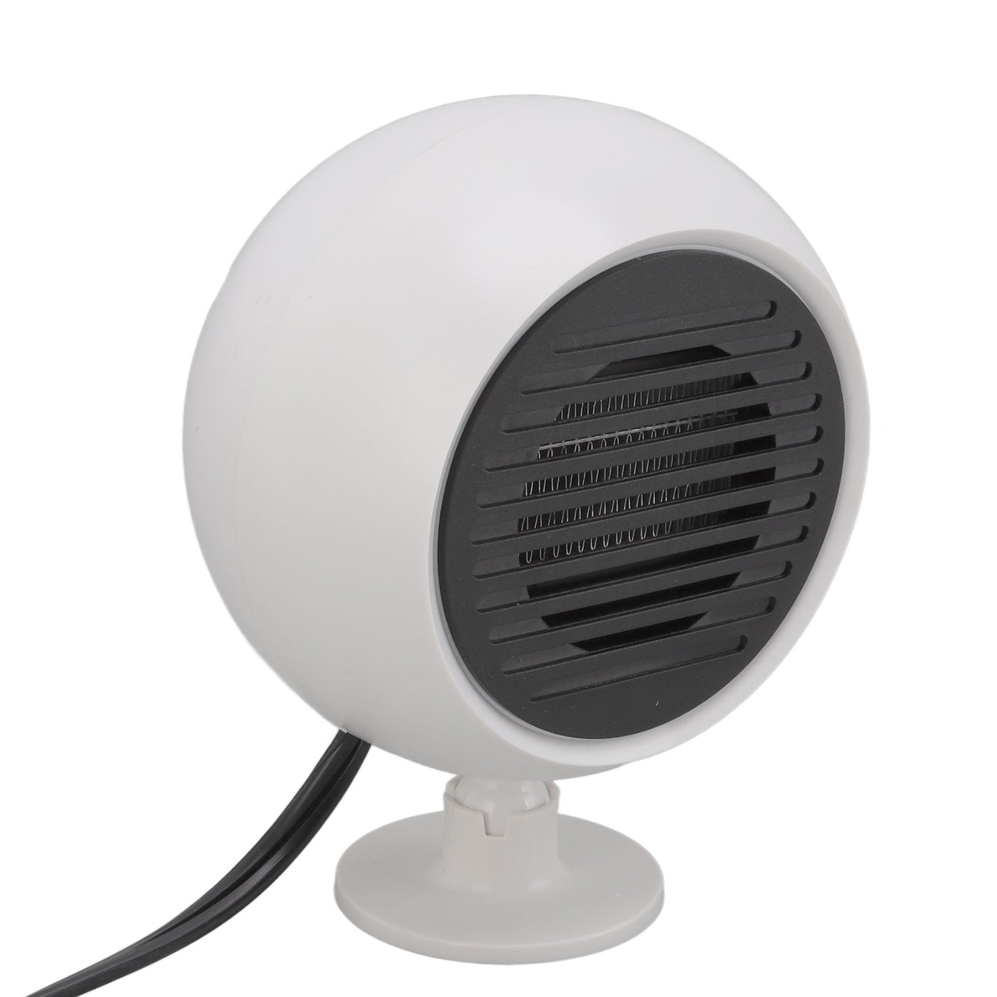 Car Heater Constant Temperature Low Noise Wide Angle 360° Adjustable Car Heater Fan White 12V