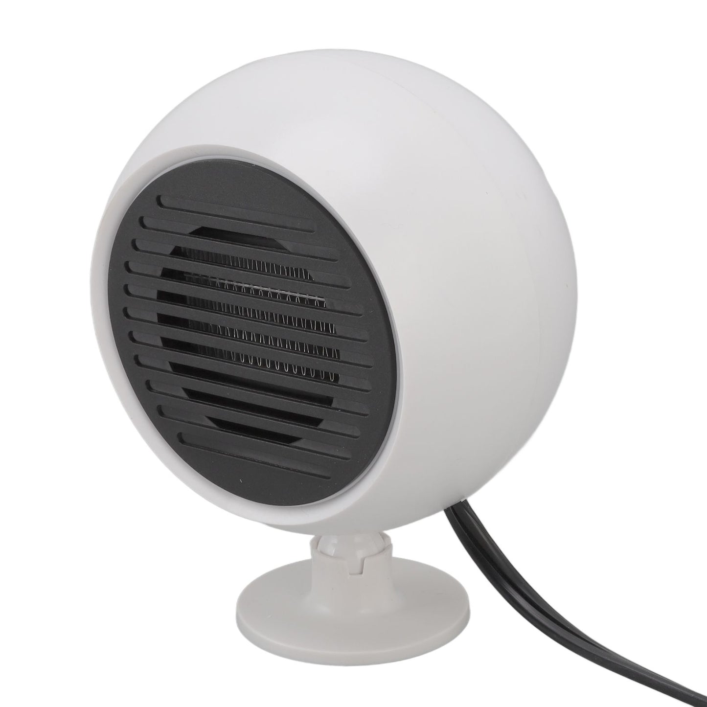 Car Heater Constant Temperature Low Noise Wide Angle 360° Adjustable Car Heater Fan White 12V