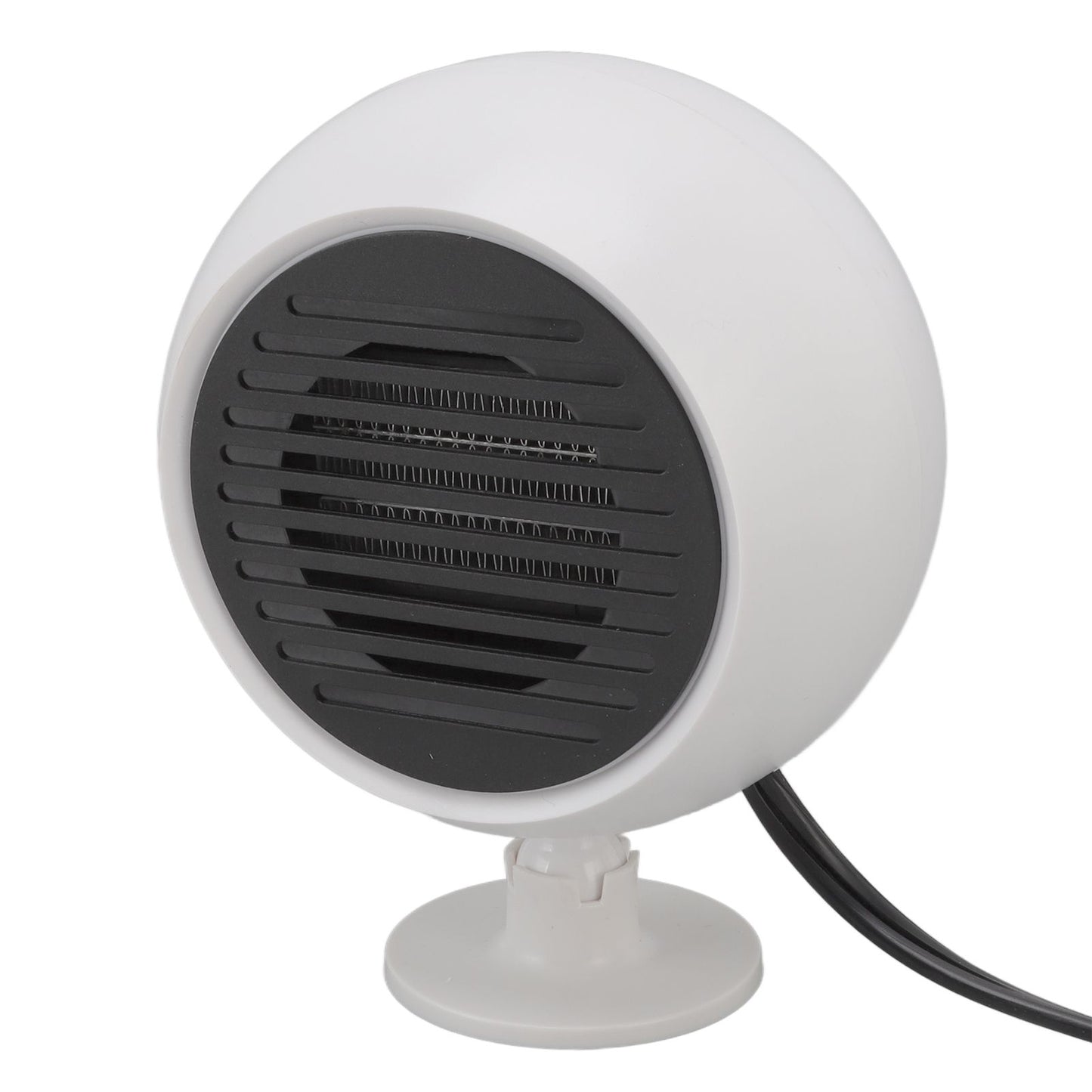 Car Heater Constant Temperature Low Noise Wide Angle 360° Adjustable Car Heater Fan White 12V
