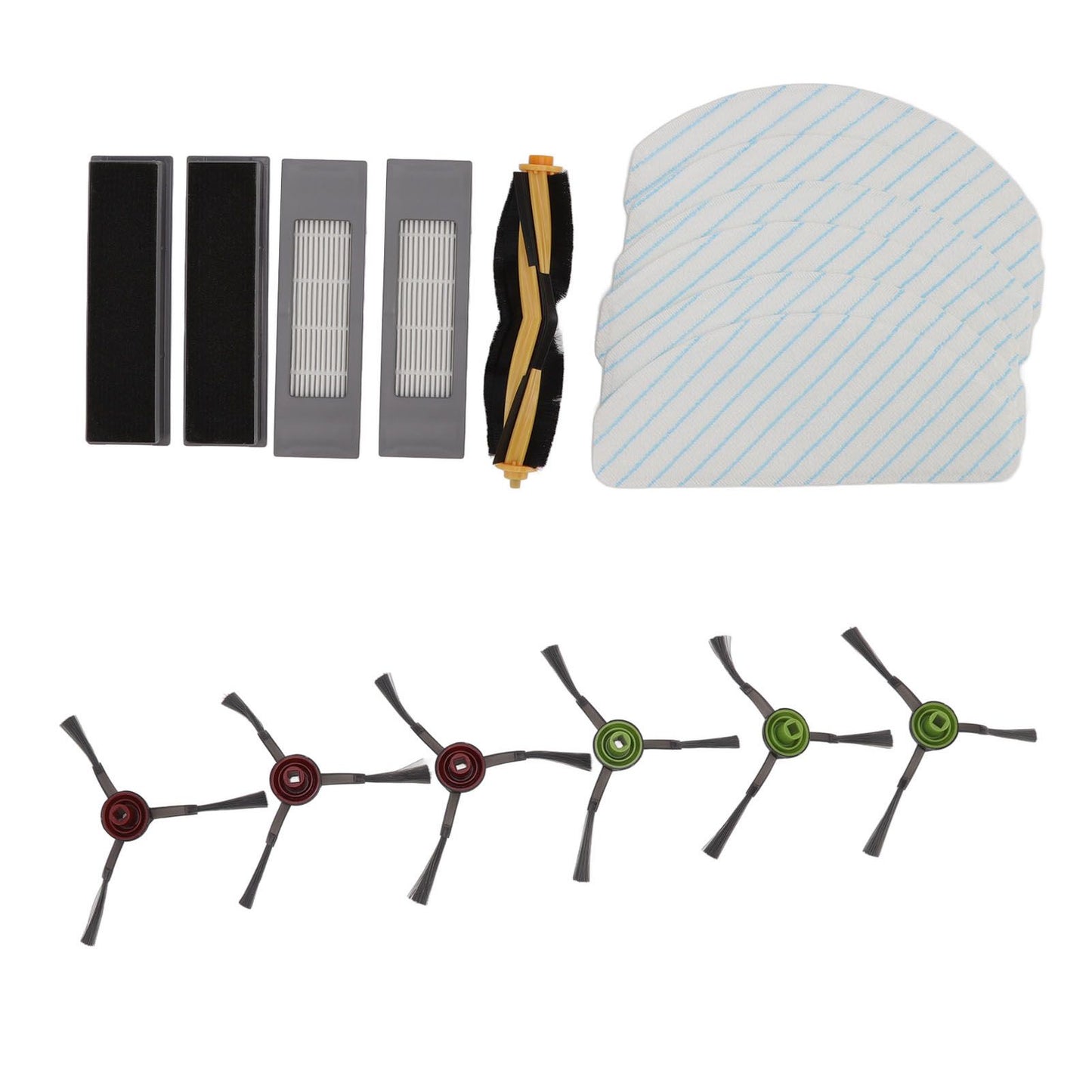 Replacement Accessories Kit for Yeedi Vac 2pro Robot Cleaner Main Side Brush with Filter and Mopping Cloths Set