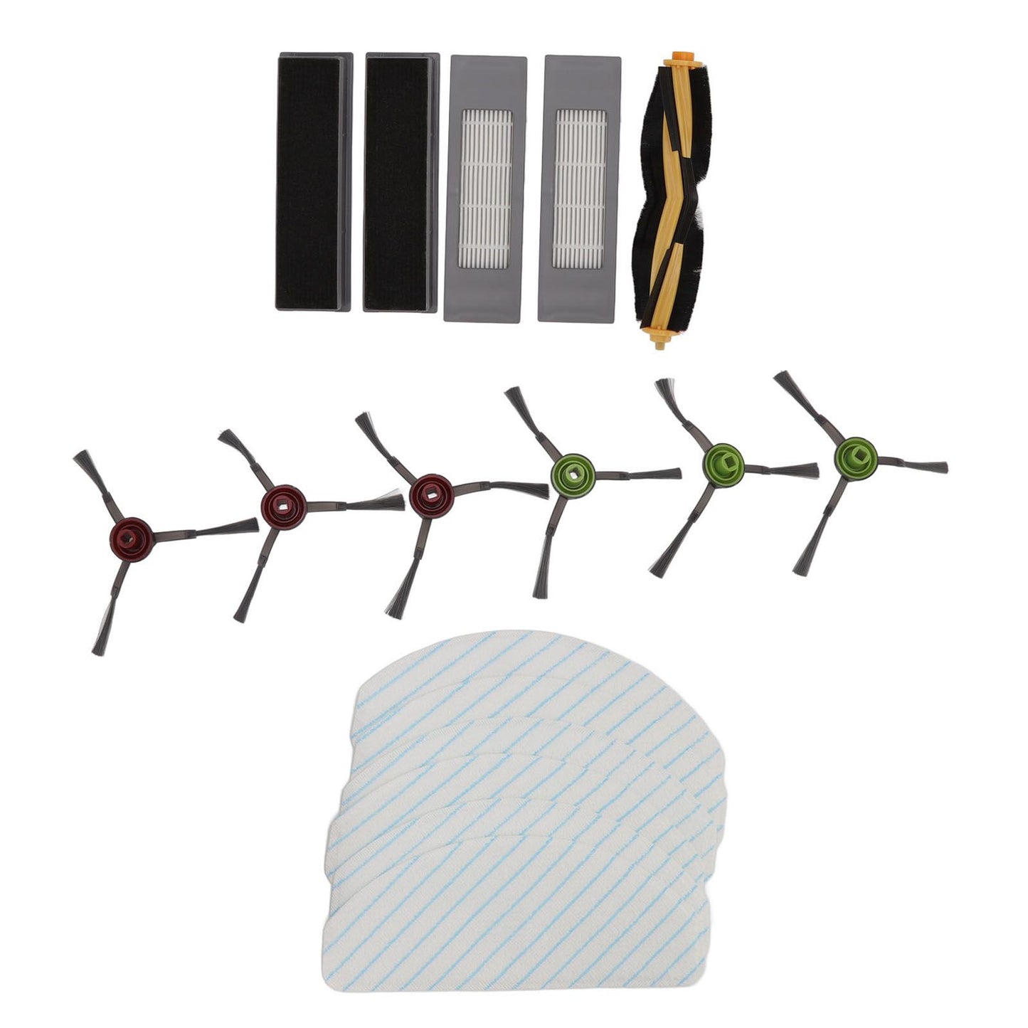 Replacement Accessories Kit for Yeedi Vac 2pro Robot Cleaner Main Side Brush with Filter and Mopping Cloths Set