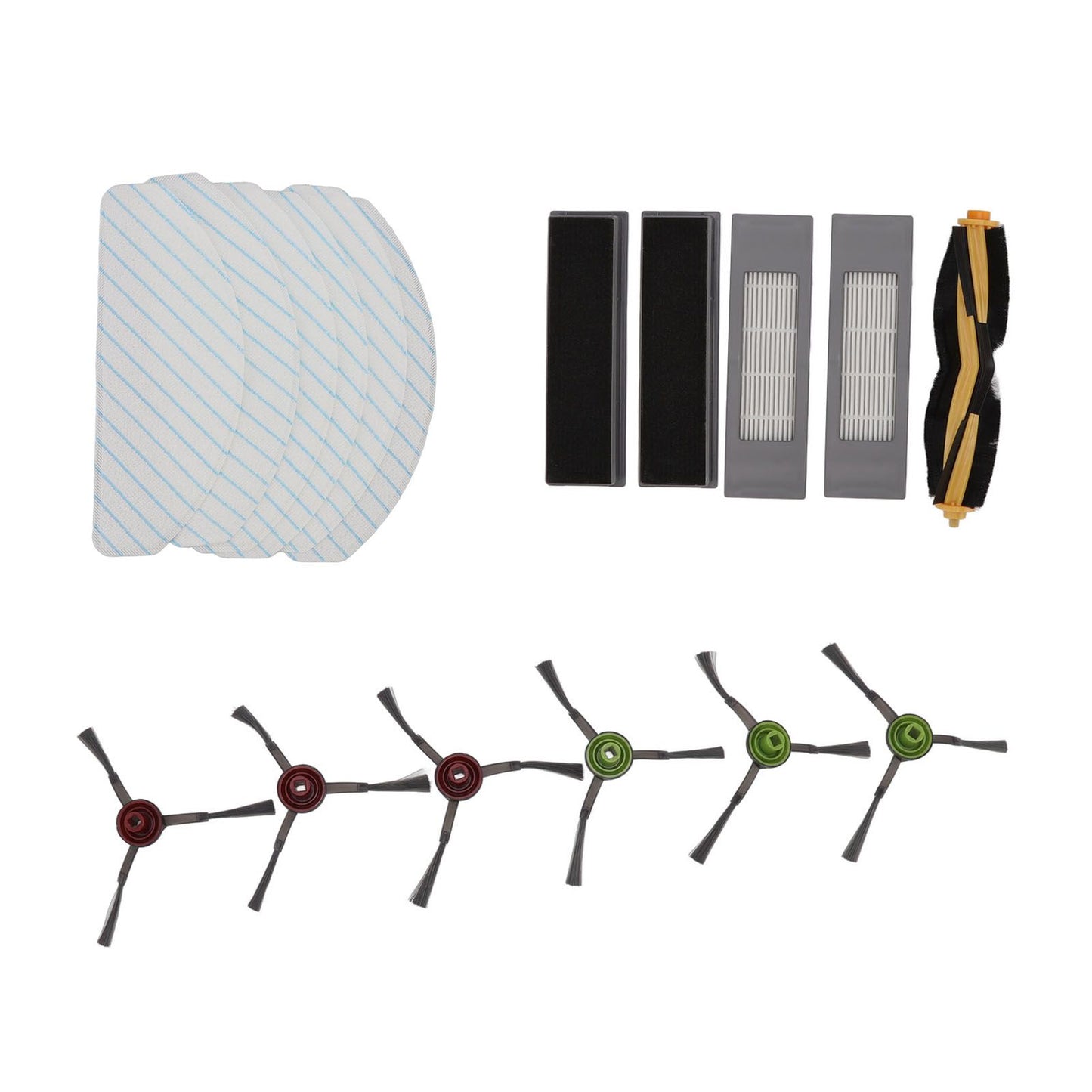 Replacement Accessories Kit for Yeedi Vac 2pro Robot Cleaner Main Side Brush with Filter and Mopping Cloths Set