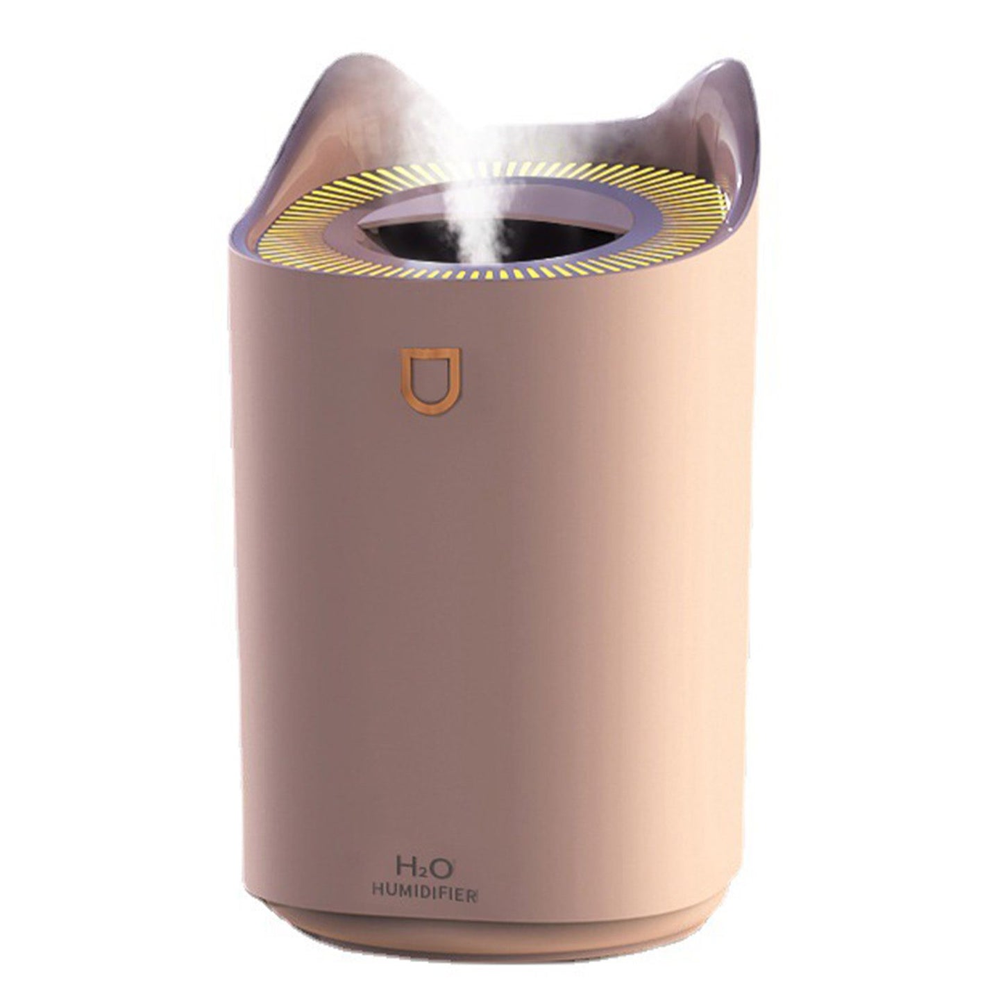 2L Air Humidifier USB Deep Hydration Fine Spout Multifunction Desk Humidifier Ambient Light for Office Pink