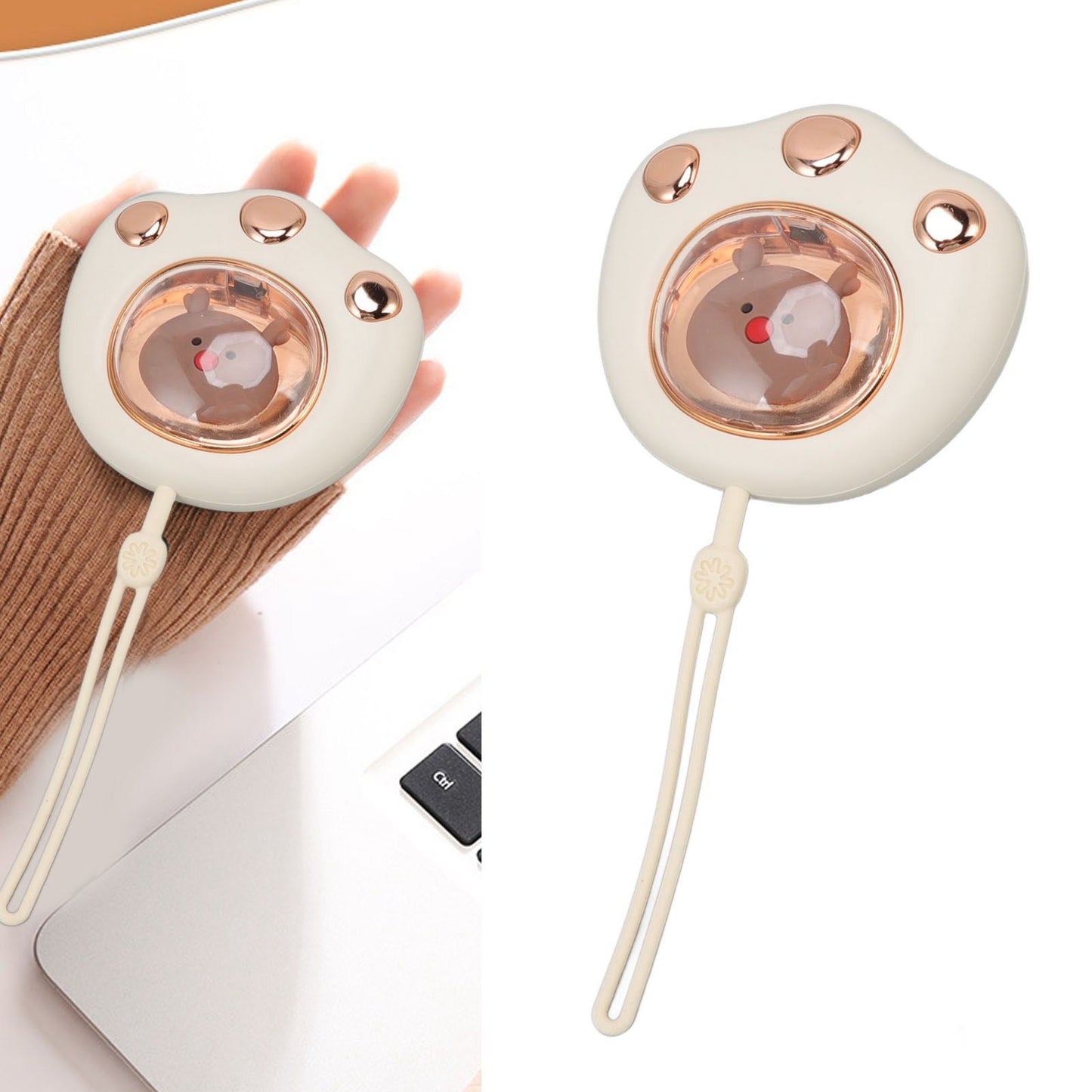Rechargeable Hand Warmer Cat Paw 5W 5V 1A USB Charging 2 Levels Adjustable Quick Heat Hand Warmer Power Bank