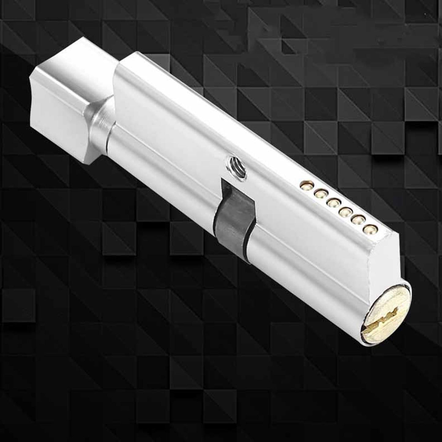 Keyed Entry Door Lock Silent Double Latch Irregular Stainless Steel Door Handle Lock for Bedroom Hotel Balcony