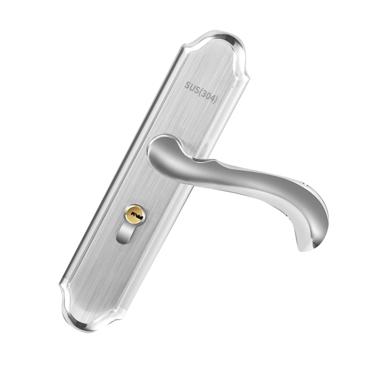 Stainless Steel Handle Door Lock Mechanical Magnetic Security Entry Lever Lock for Bedroom Hotel Balcony