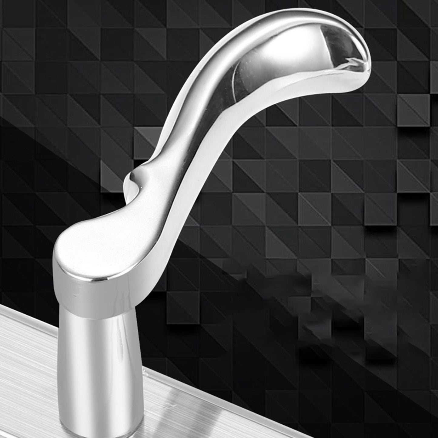 Stainless Steel Handle Door Lock Mechanical Magnetic Security Entry Lever Lock for Bedroom Hotel Balcony