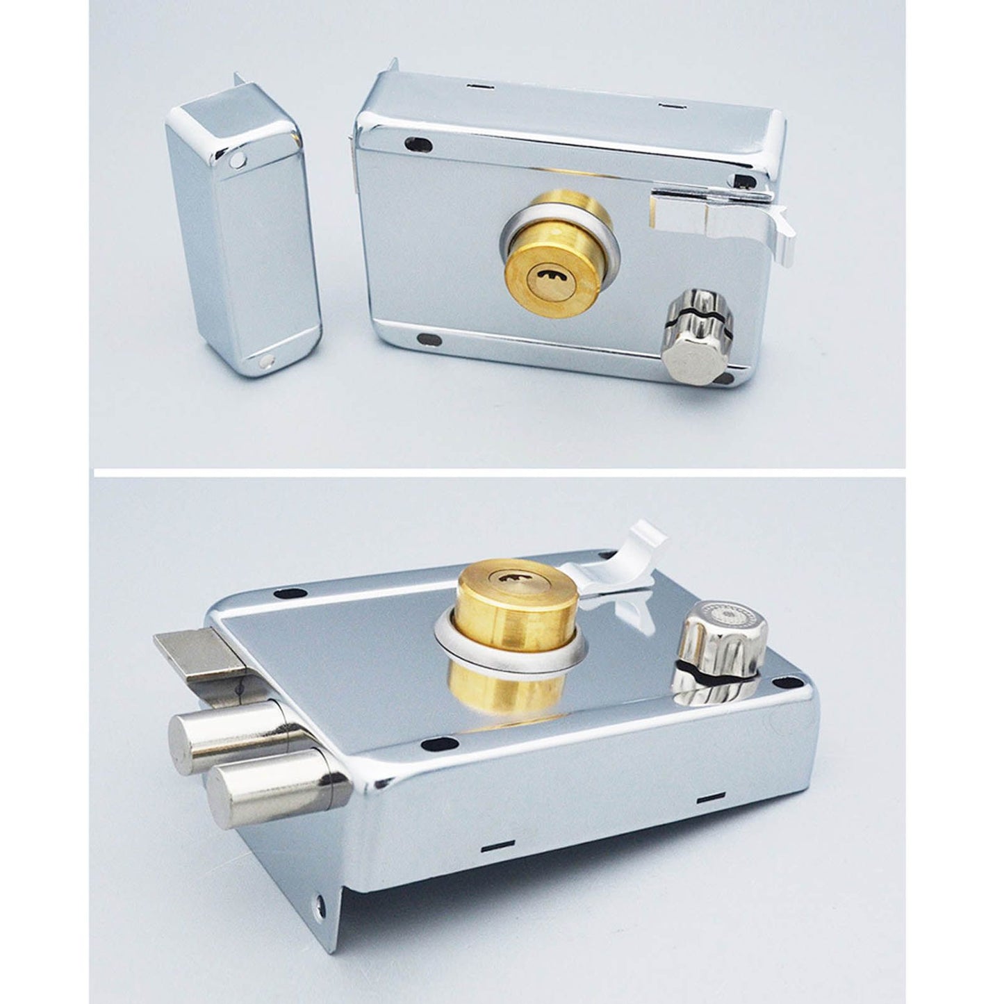 Household Lock Exterior Door Padlocks Gate Insurance Household Lock Kit Vintage Style with Deadbolt Cylinder Key Left Open