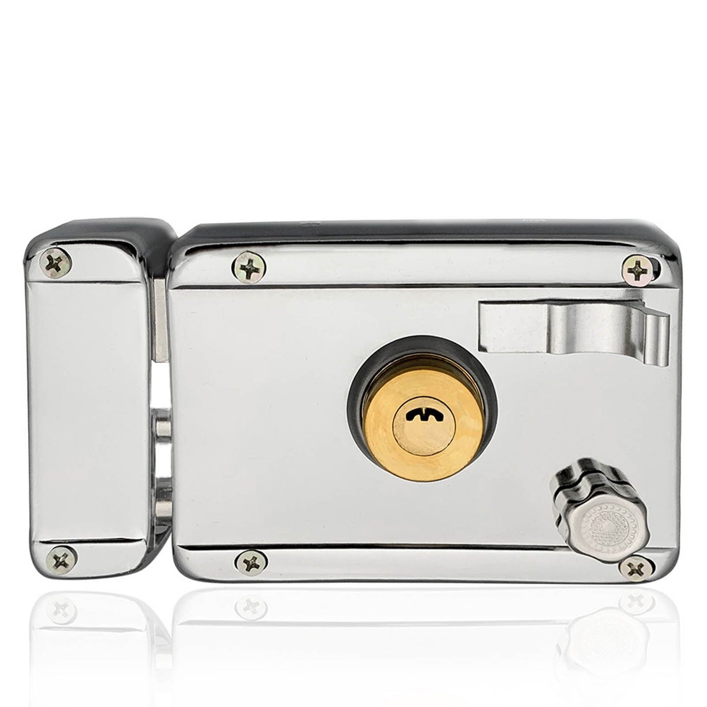Household Lock Exterior Door Padlocks Gate Insurance Household Lock Kit Vintage Style with Deadbolt Cylinder Key Right Open