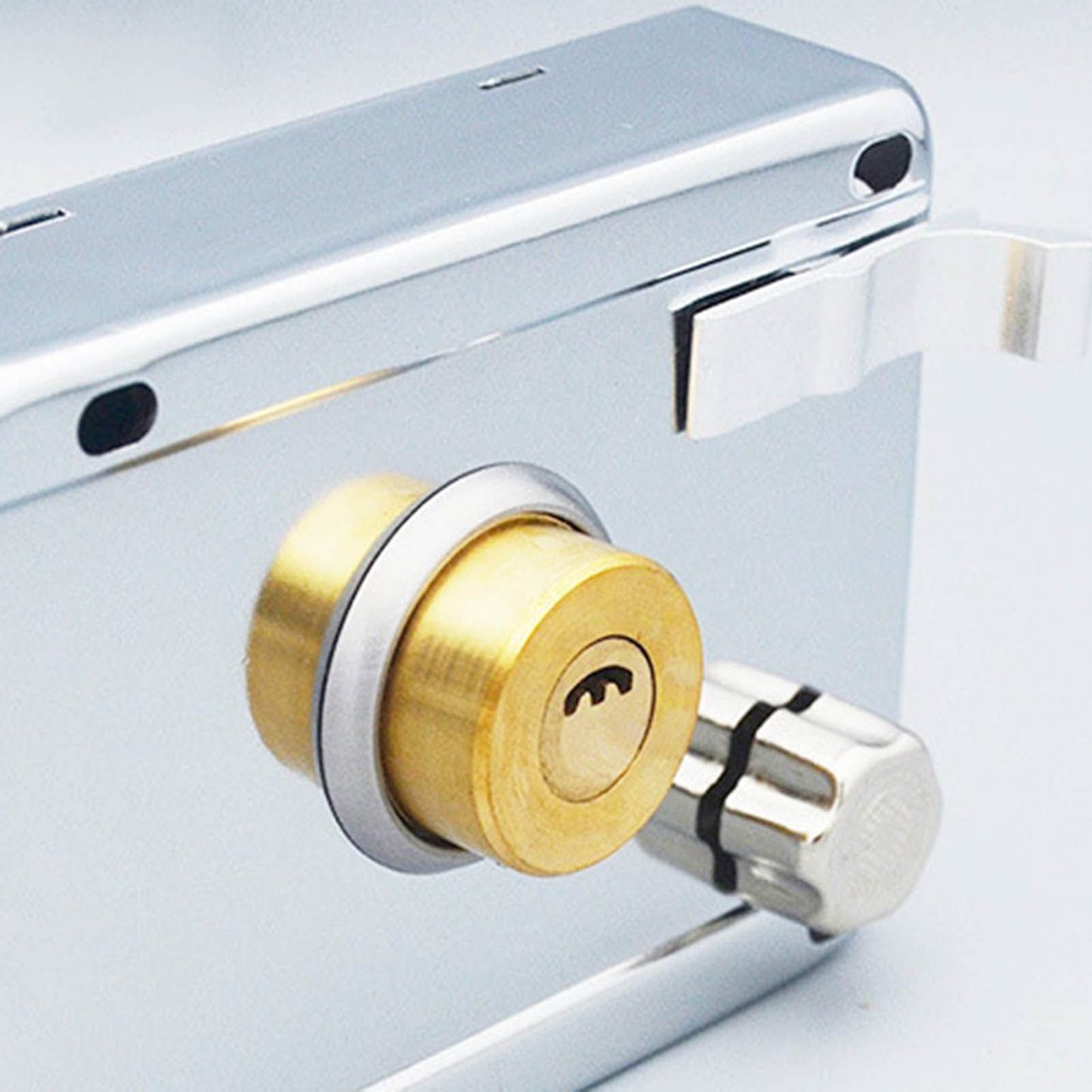 Household Lock Exterior Door Padlocks Gate Insurance Household Lock Kit Vintage Style with Deadbolt Cylinder Key Right Open
