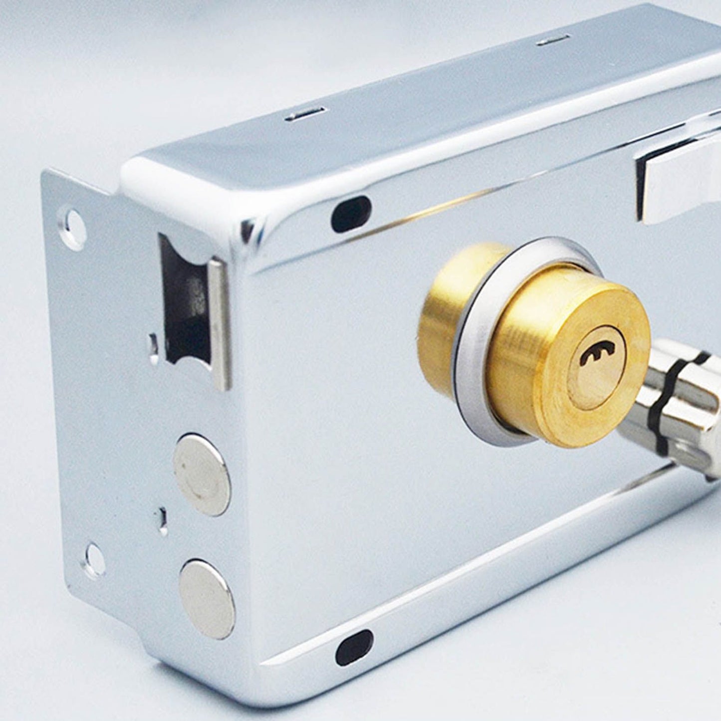Household Lock Exterior Door Padlocks Gate Insurance Household Lock Kit Vintage Style with Deadbolt Cylinder Key Right Open