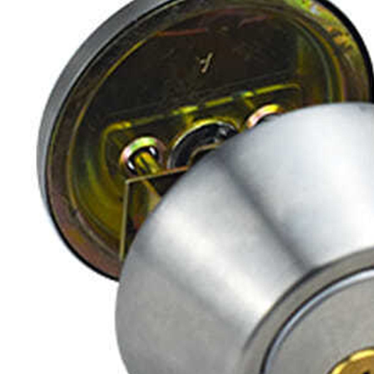 Ball Door Knob Universal Protection Classic Entrance Keyed Interior Door Knob for Home Use Silver