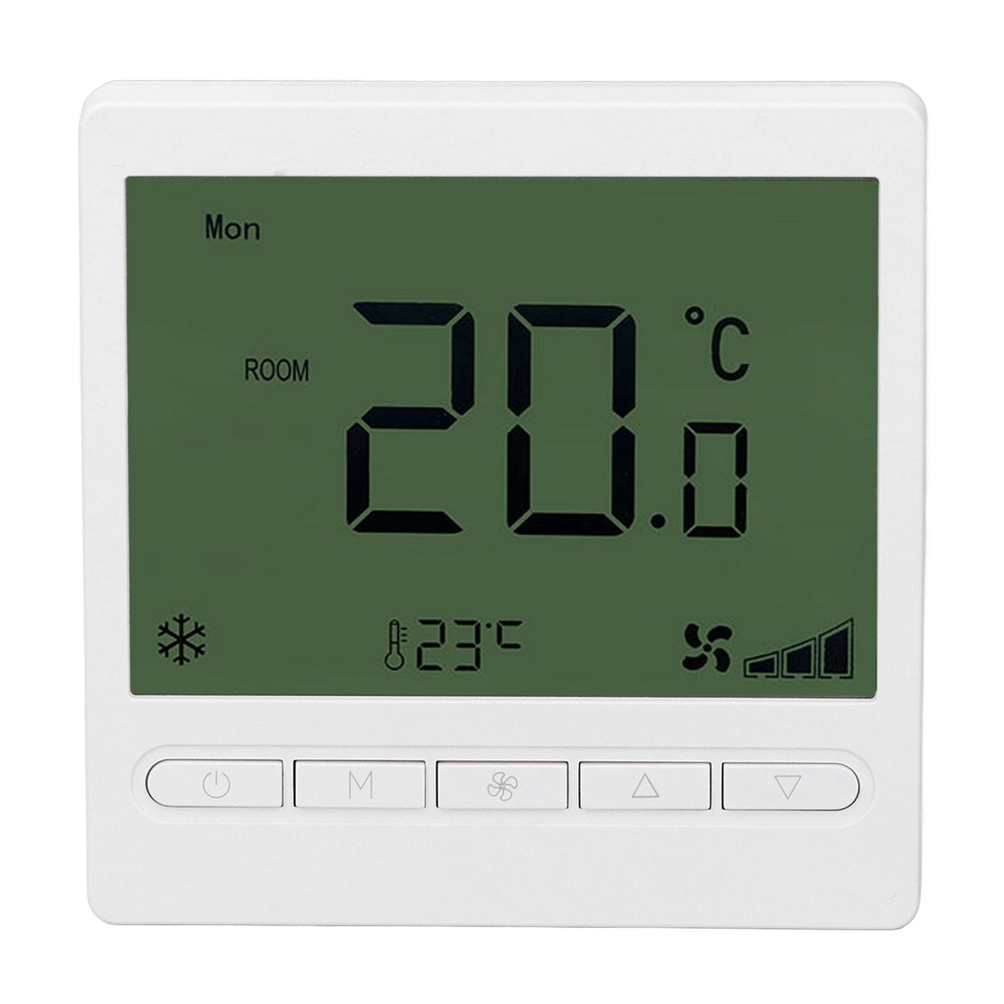 Smart Fan Coil Thermostat ABS LCD Screen Anti Interference Intelligent Thermostat for Home 220V