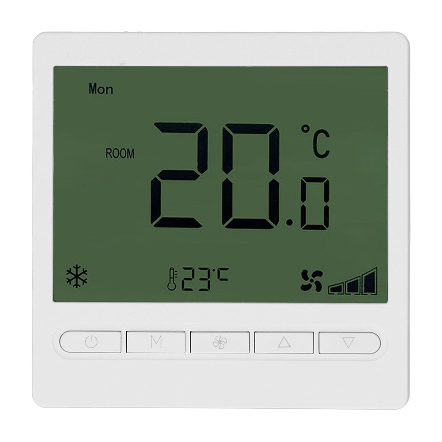 Smart Fan Coil Thermostat ABS LCD Screen Anti Interference Intelligent Thermostat for Home 220V