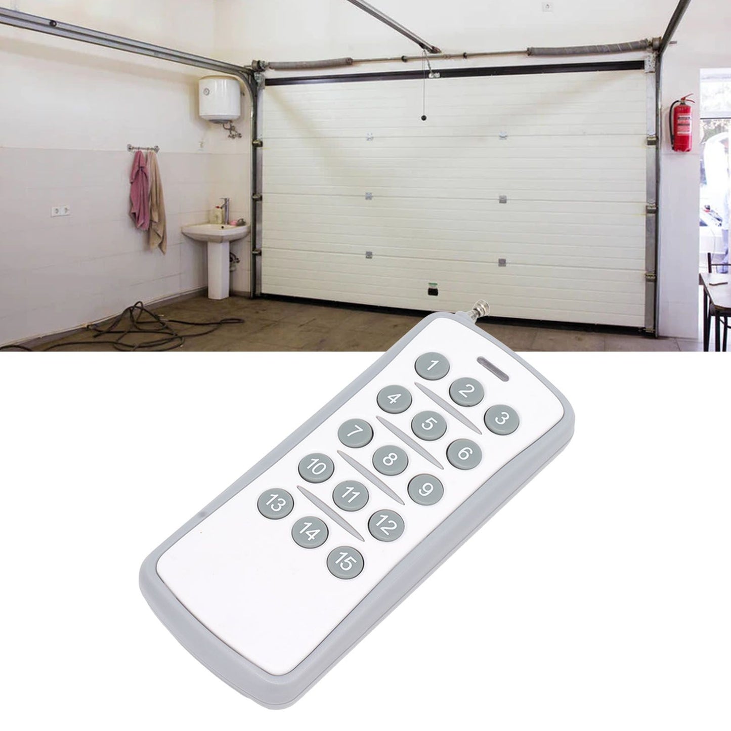 433MHz Universal Remote Control Wireless ABS 15 Keys Remote Control Switch for Replacement Door Light