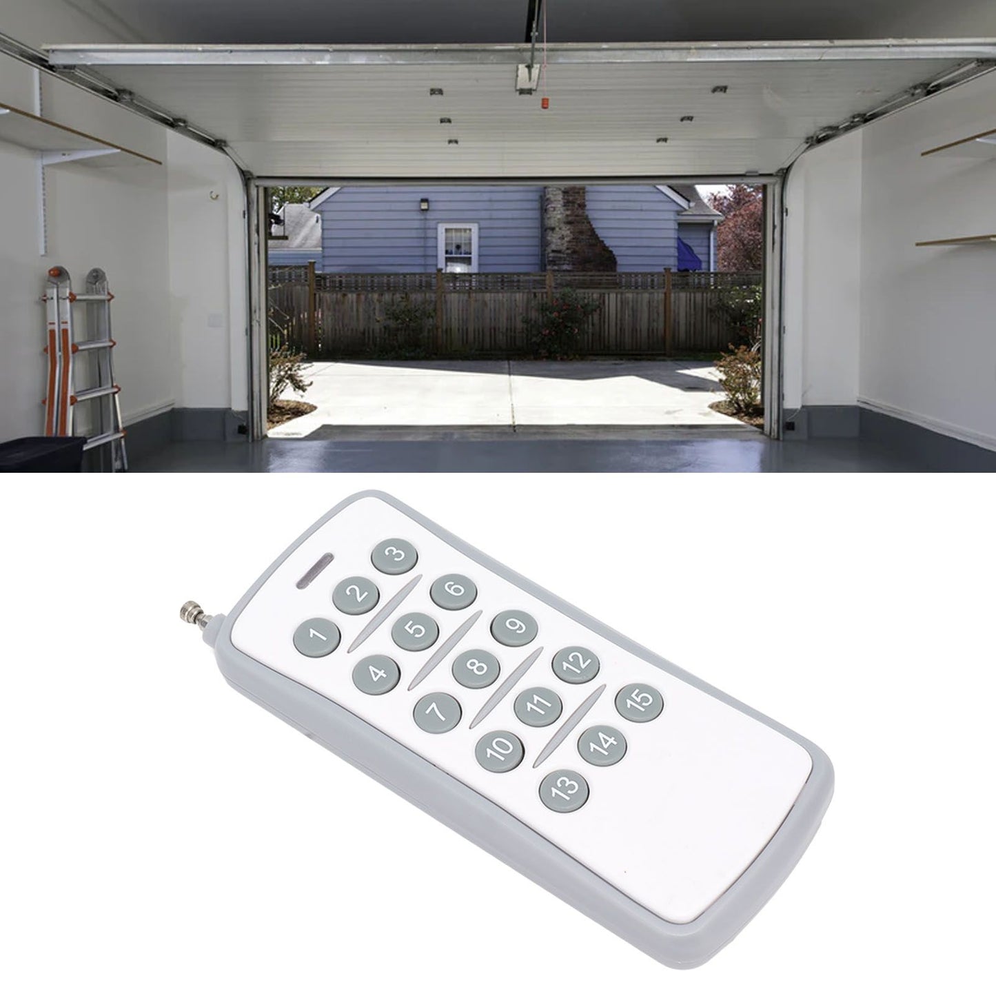 433MHz Universal Remote Control Wireless ABS 15 Keys Remote Control Switch for Replacement Door Light