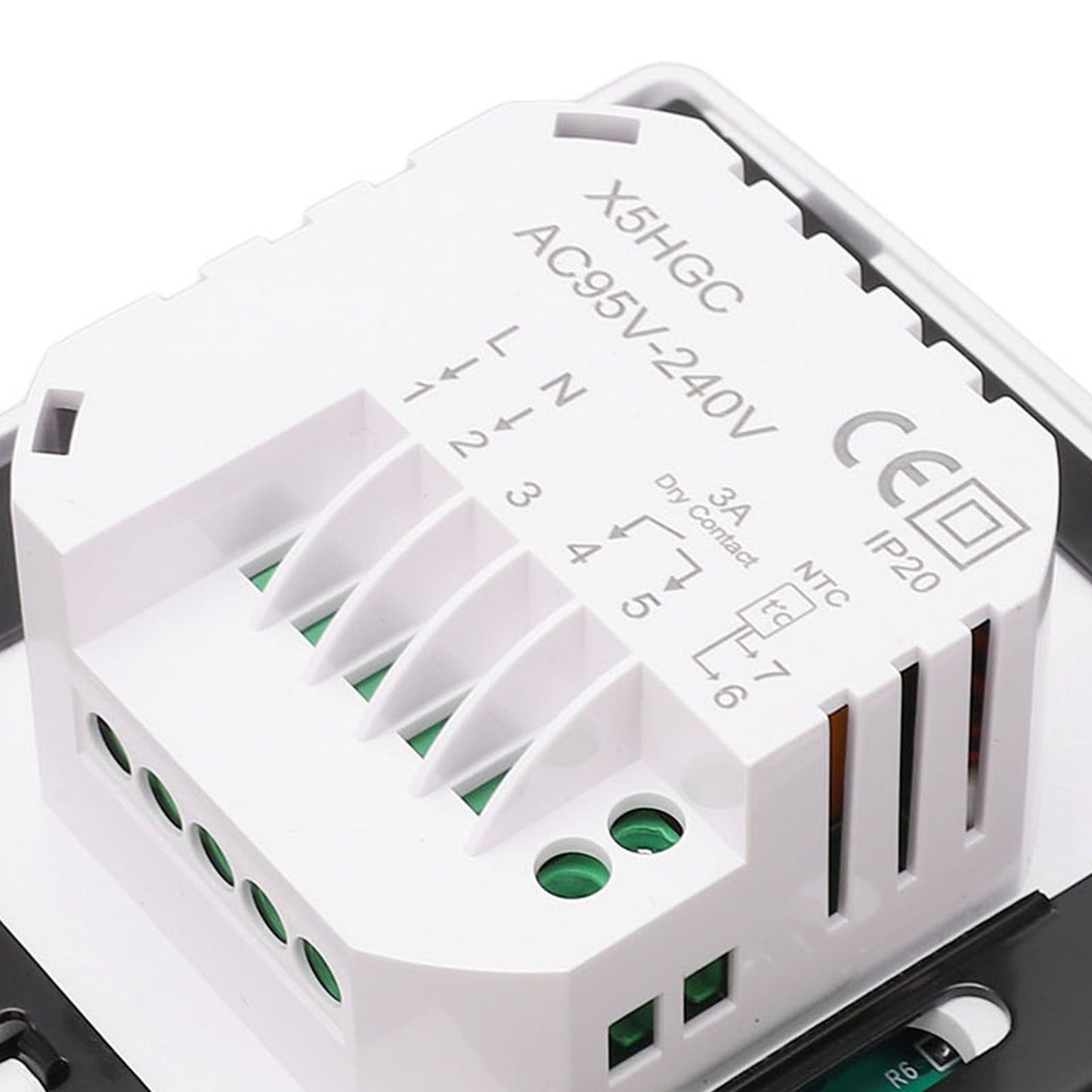 Smart Thermostat LCD Touch Screen Thermostat Programmable Temperature Controller for Boiler 95‑240V Concealed Installation