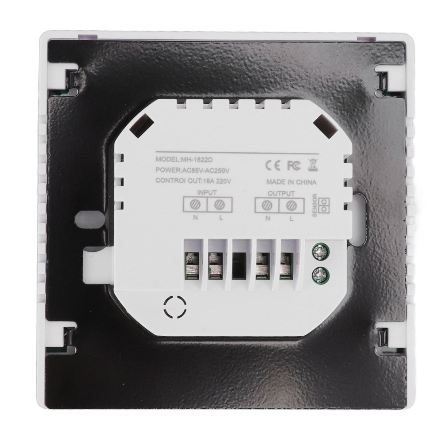 Smart Thermostat Backlit Touch Screen Dual Control Temperature Controller for Floor Heating High Power AC 85V‑240V White