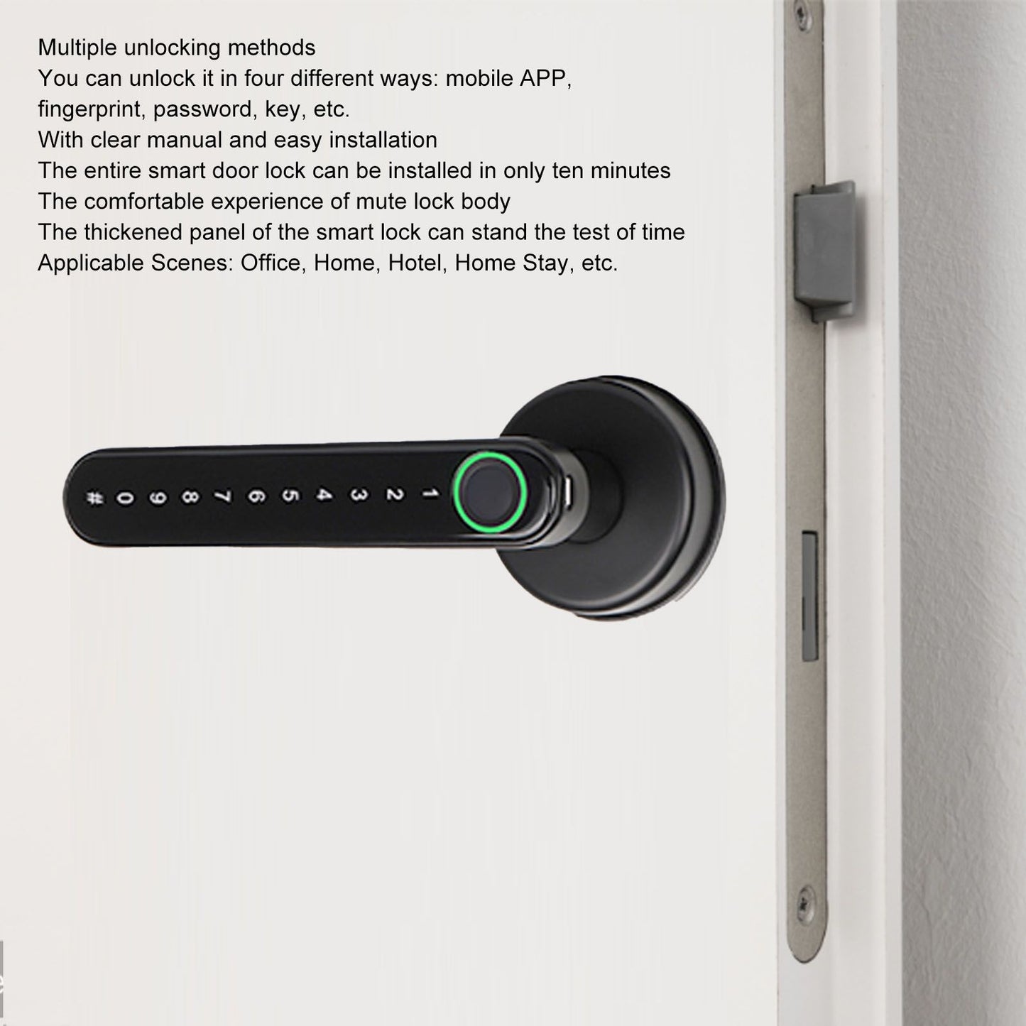 Smart Fingerprint Door Lock Password Door Lock for Tuya APP Control for Household Hotel