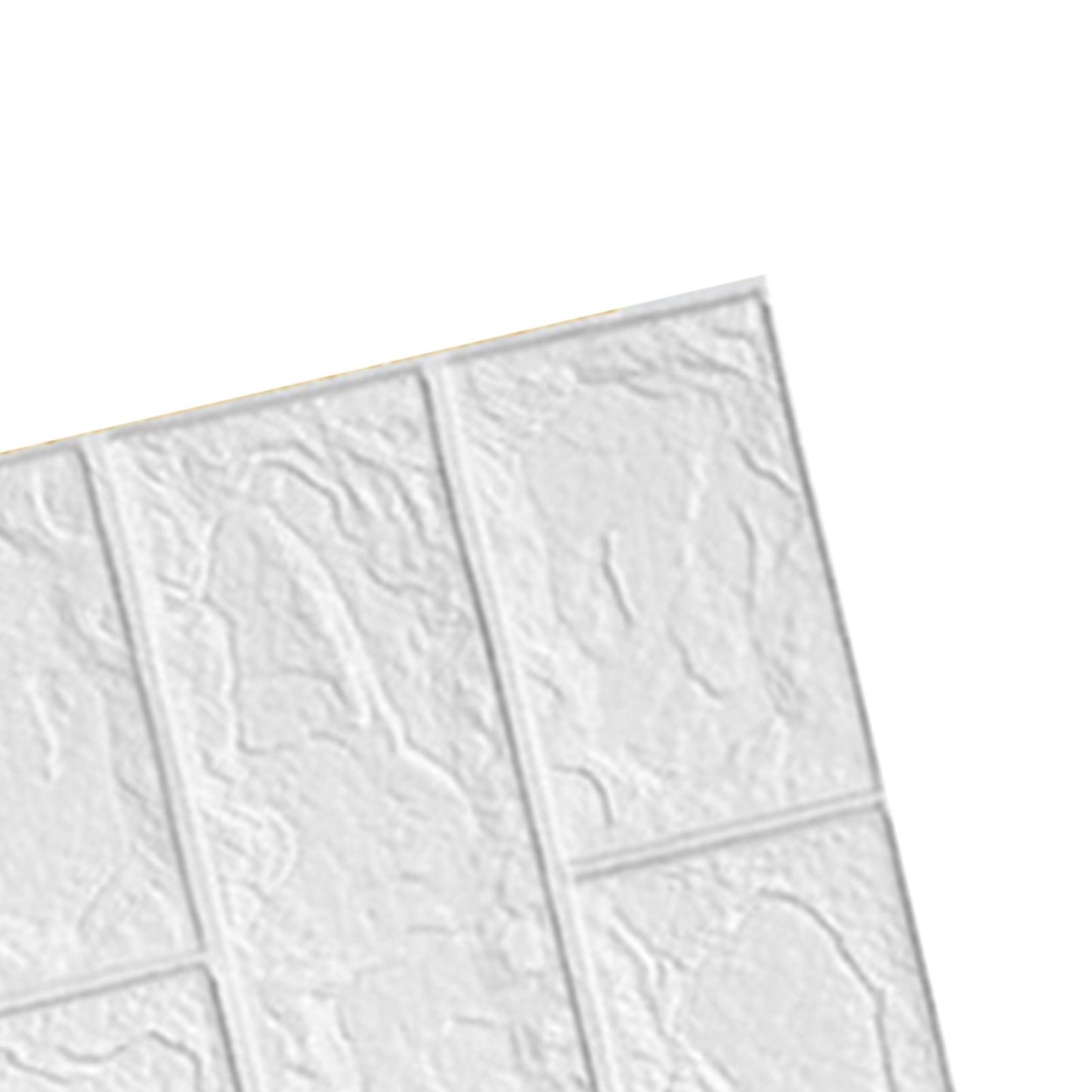 3D Wallpaper Self Adhesive Waterproof Cuttable Odorless Faux Brick Wall Panel for Living Room Bedroom White 10pcs