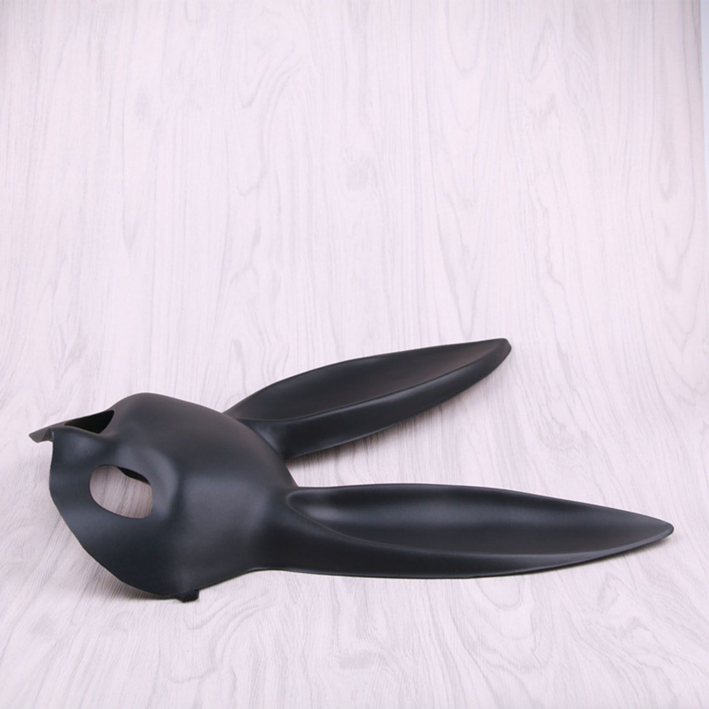 Rabbit Ears Mask Half Face Environmental Protection PVC Masquerade Mask for Parties Costume Matte Black