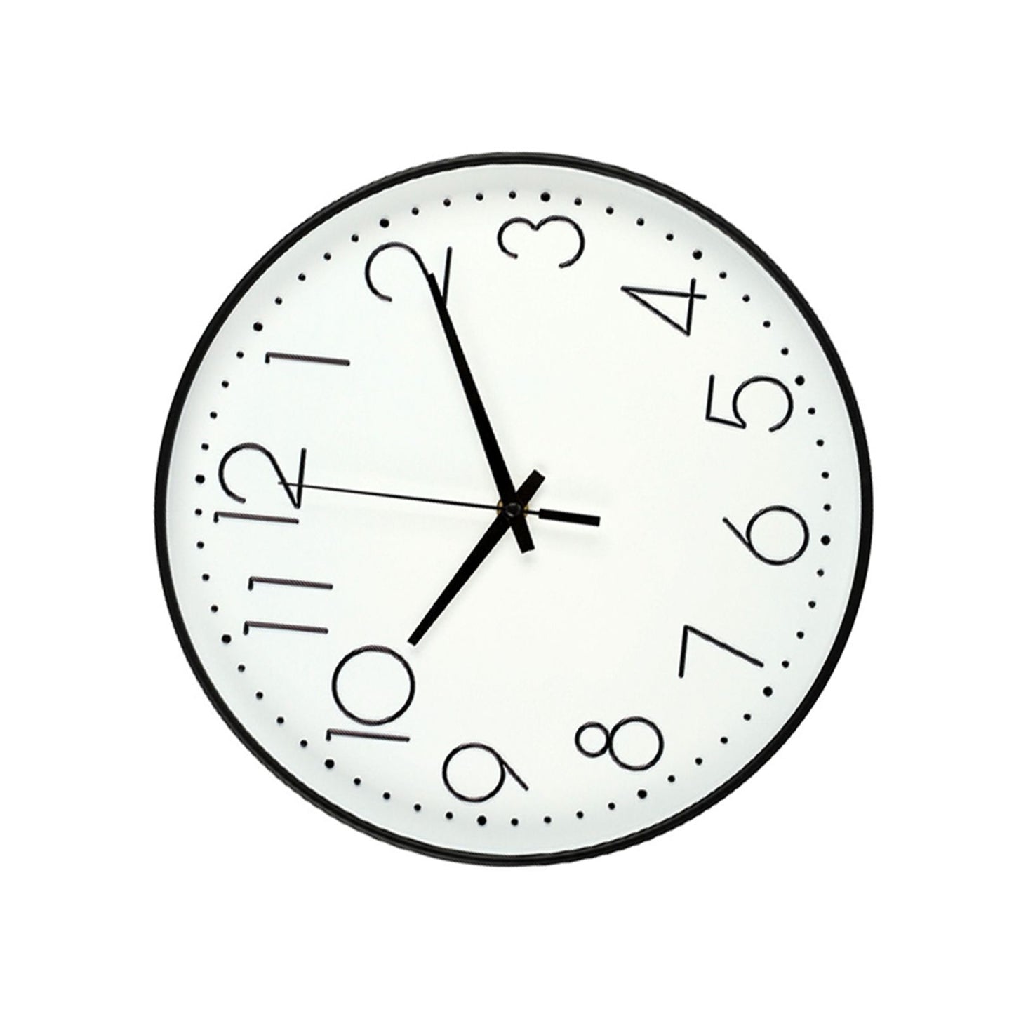 8 Inch Silent Wall Clock Non Ticking Decorative Easy to Read Round Wall Clock for Home Livingroom Black Frame White Bootom Black Word