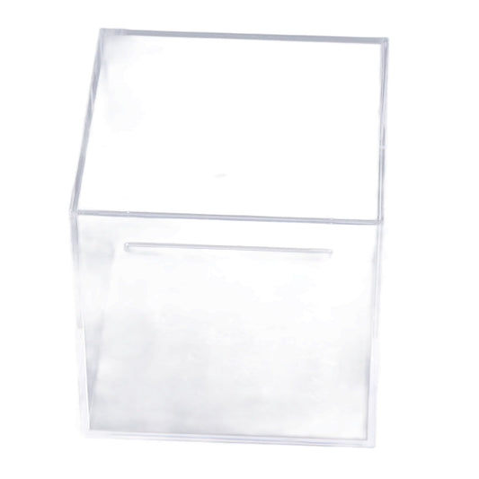 12cm Piggy Bank Acrylic Clear Dustproof Cube Money Boxes Storage Money Saving Box