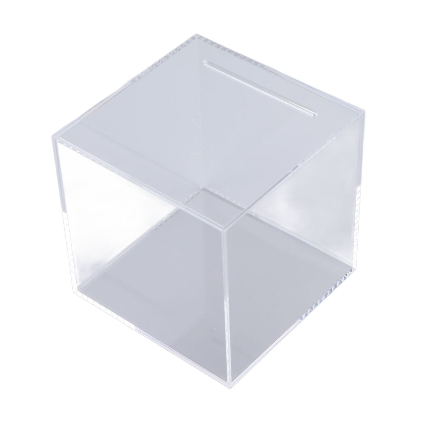 12cm Piggy Bank Acrylic Clear Dustproof Cube Money Boxes Storage Money Saving Box