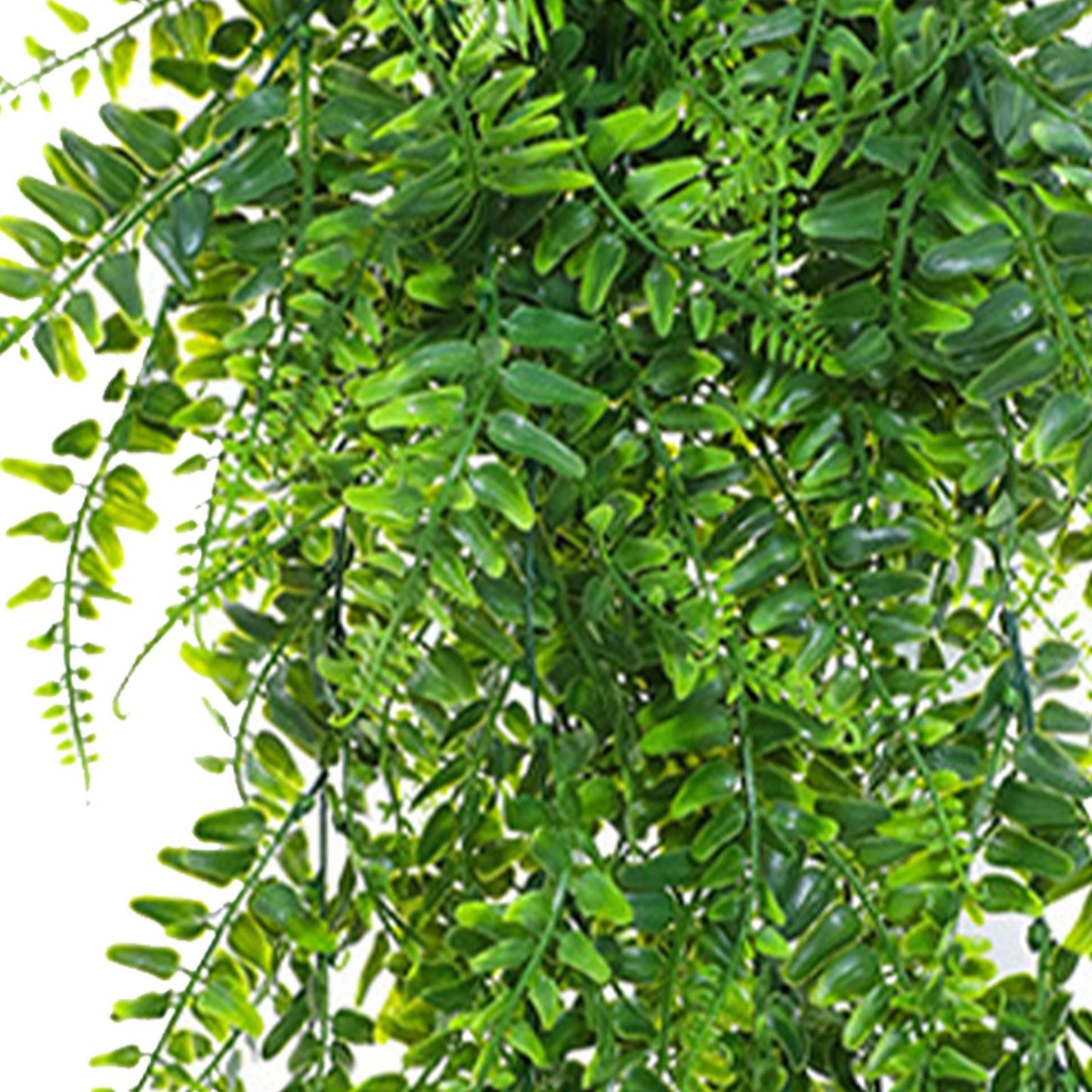 2pcs Artificial Hanging Plants Fern Plastic Green Fake Wall Hanging Ferns Plants for Garden Wedding Decoration