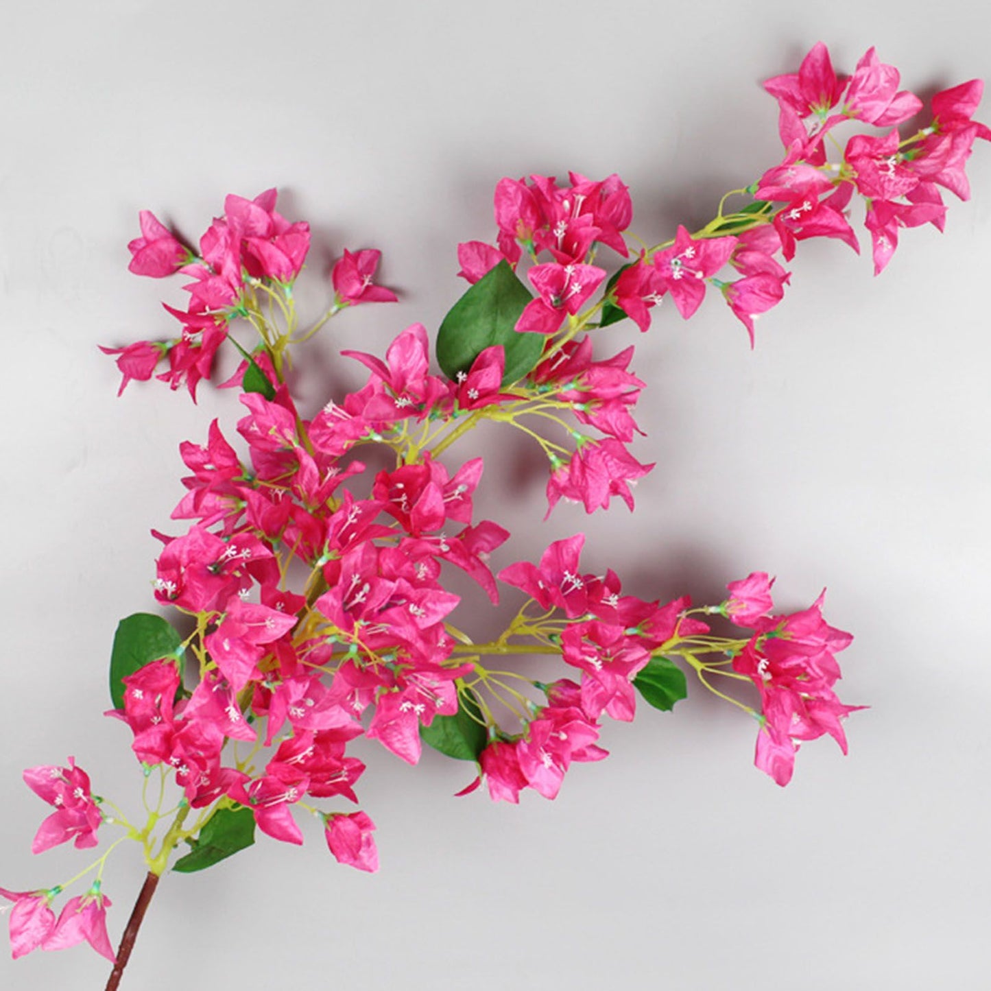 120cm Artificial Silk Bougainvillea Branches Faux Rose Red Bougainvillea with Iron Wire Stems for Wedding Decoration