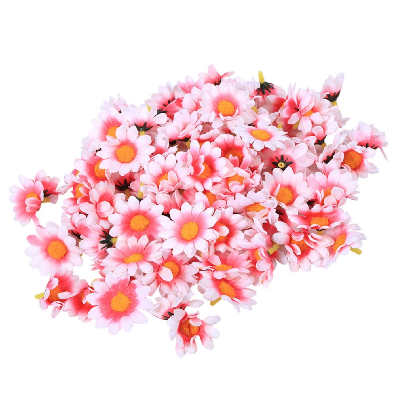 100pcs Artificial Little Daisy Lovely DIY Handcraft Silk Little Daisy for Offices Weddings Pink White