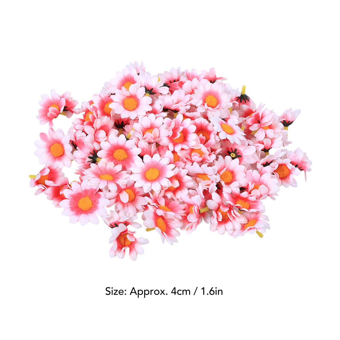 100pcs Artificial Little Daisy Lovely DIY Handcraft Silk Little Daisy for Offices Weddings Pink White