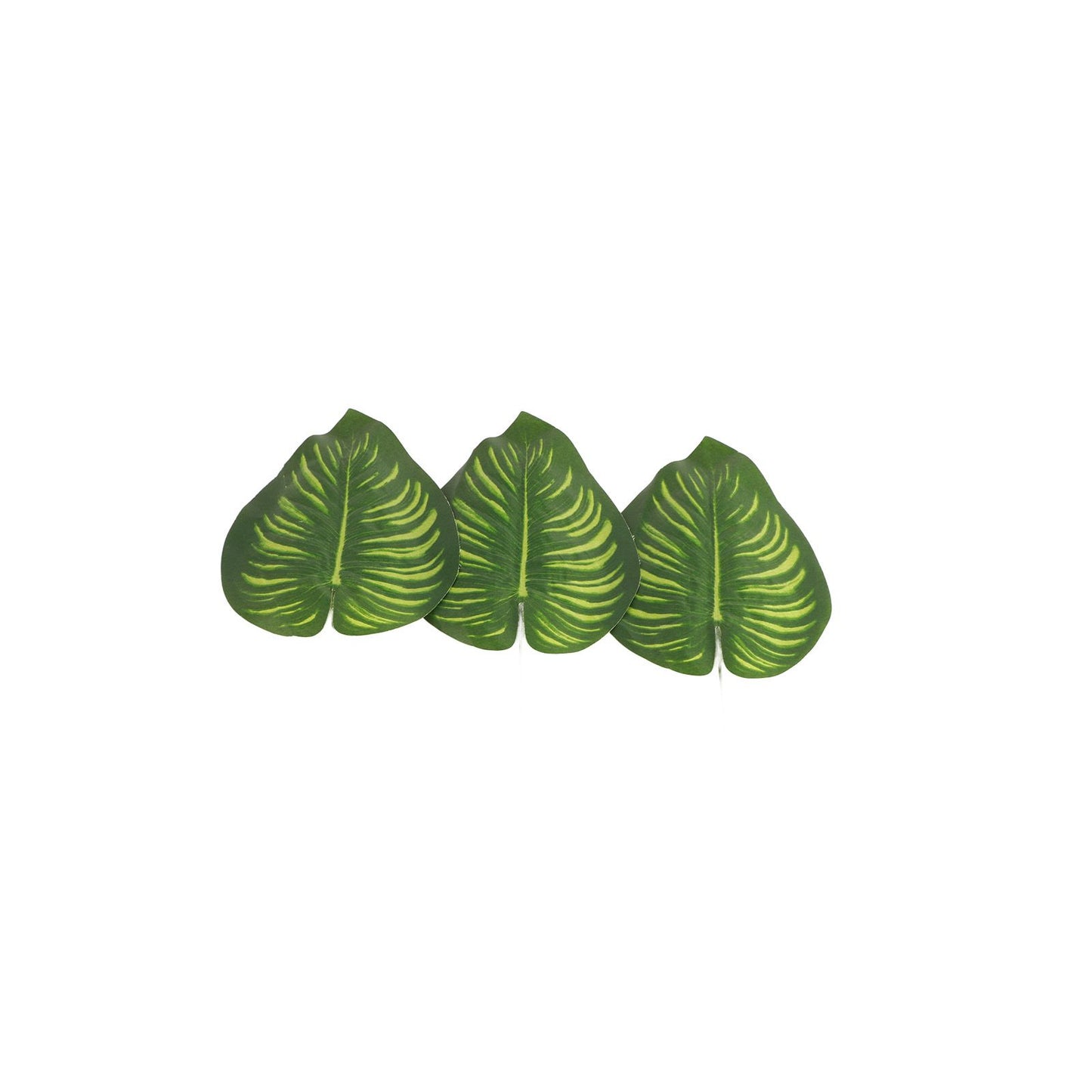 70pcs Simulated Palm Leaves Decorative Practical 10 Kinds Fake Faux Jungle Leaf Set for Home