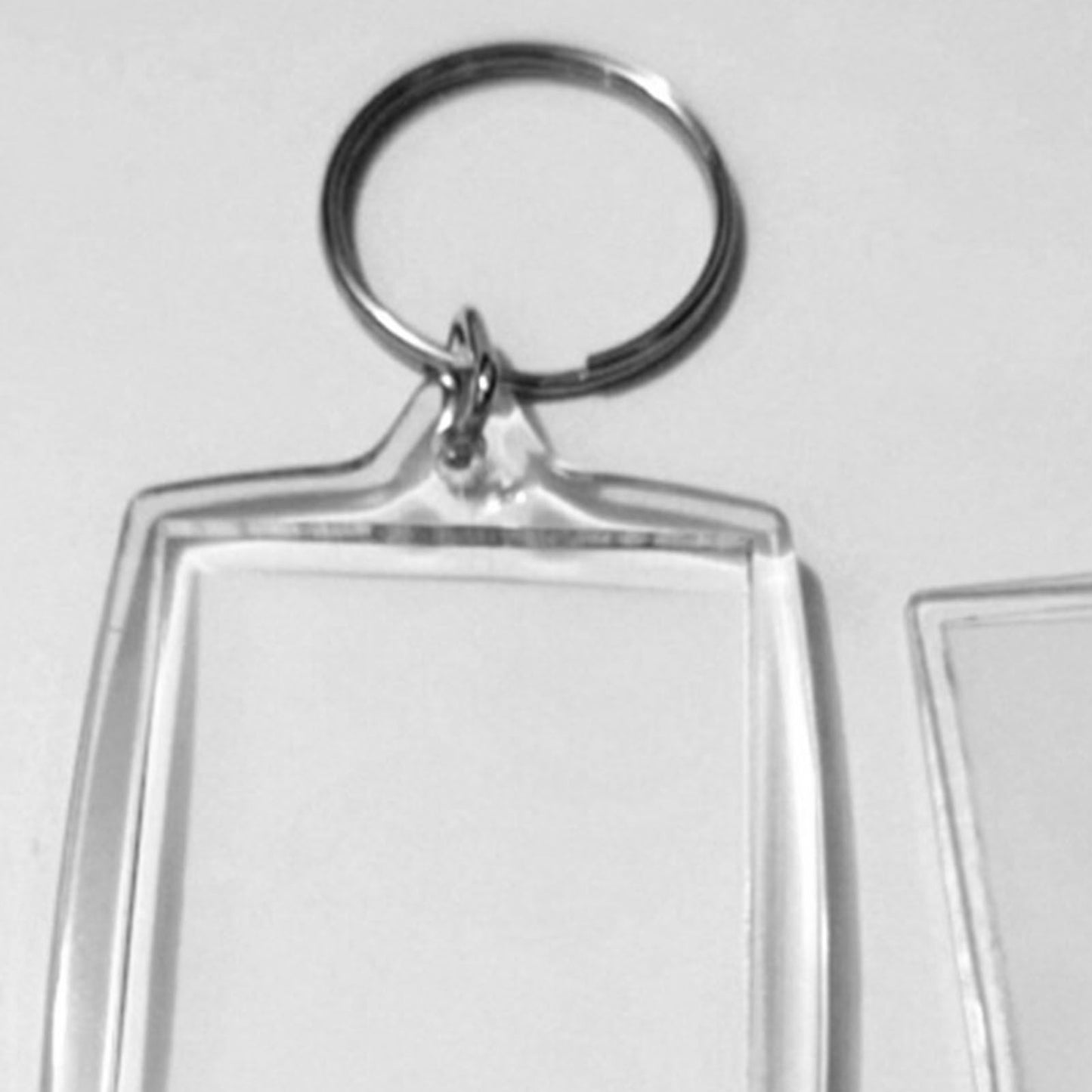 50Pcs Photo Insert Keychain Acrylic Blank Transparent Photo Picture Frame Keyring